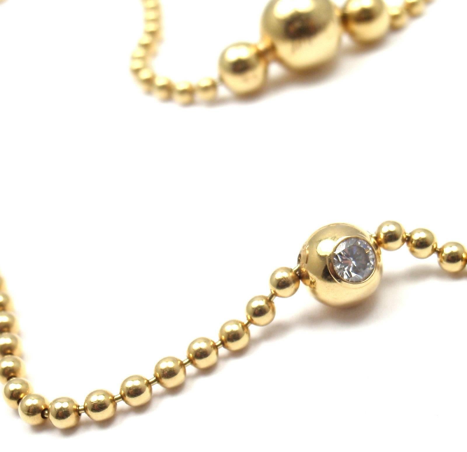 Cartier Draperie de Decolette Diamond Gold Necklace In New Condition In Holland, PA