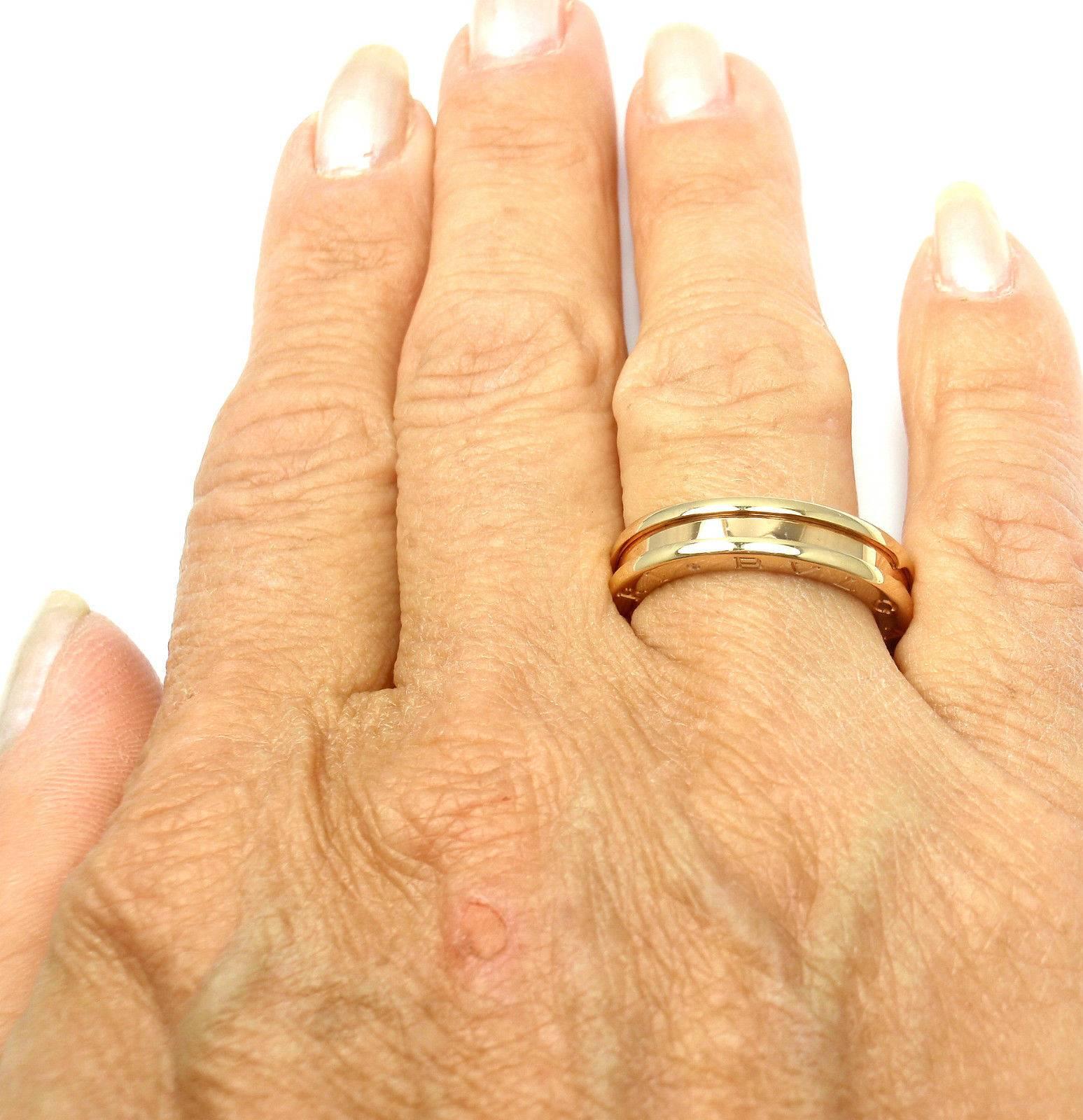 Bulgari B-Zero Gold Band Ring In New Condition In Holland, PA