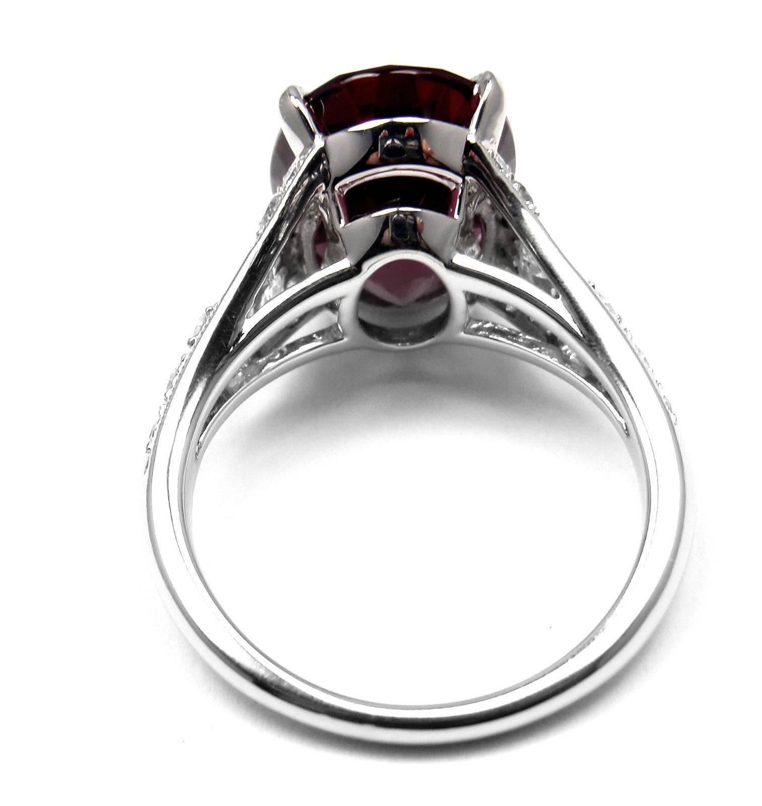 Tiffany & Co. 6.07 Carat Rubellite Diamond Platinum Ring 2