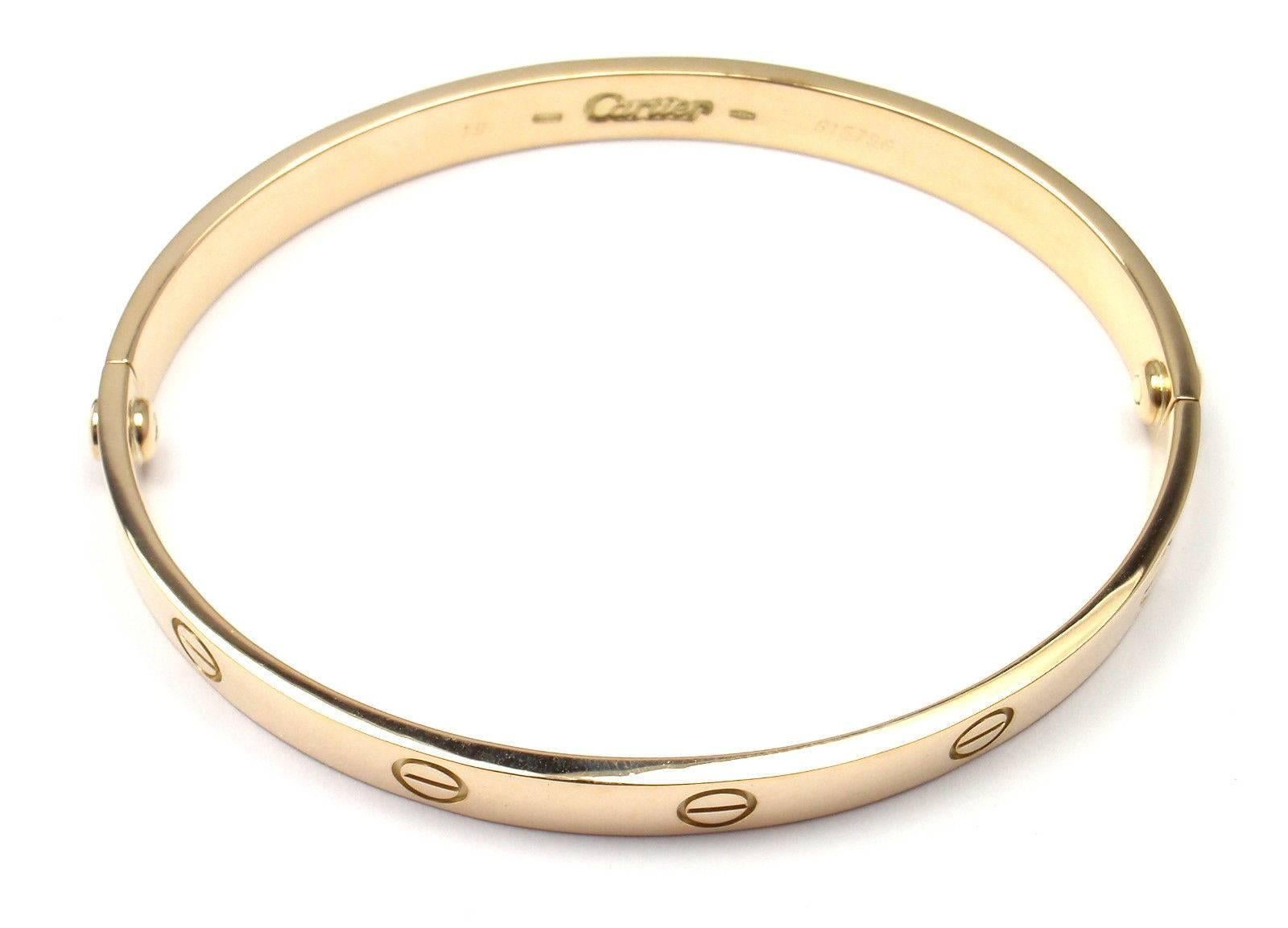 Cartier Love Gold Bangle Bracelet  In New Condition In Holland, PA