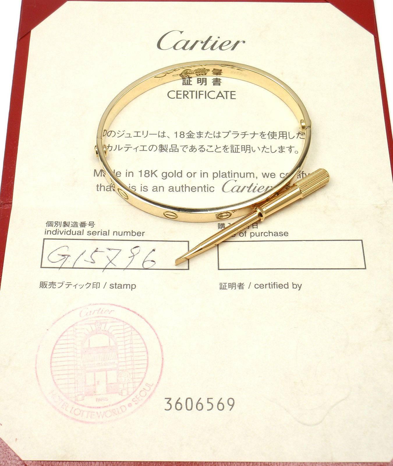 Cartier Love Gold Bangle Bracelet  1