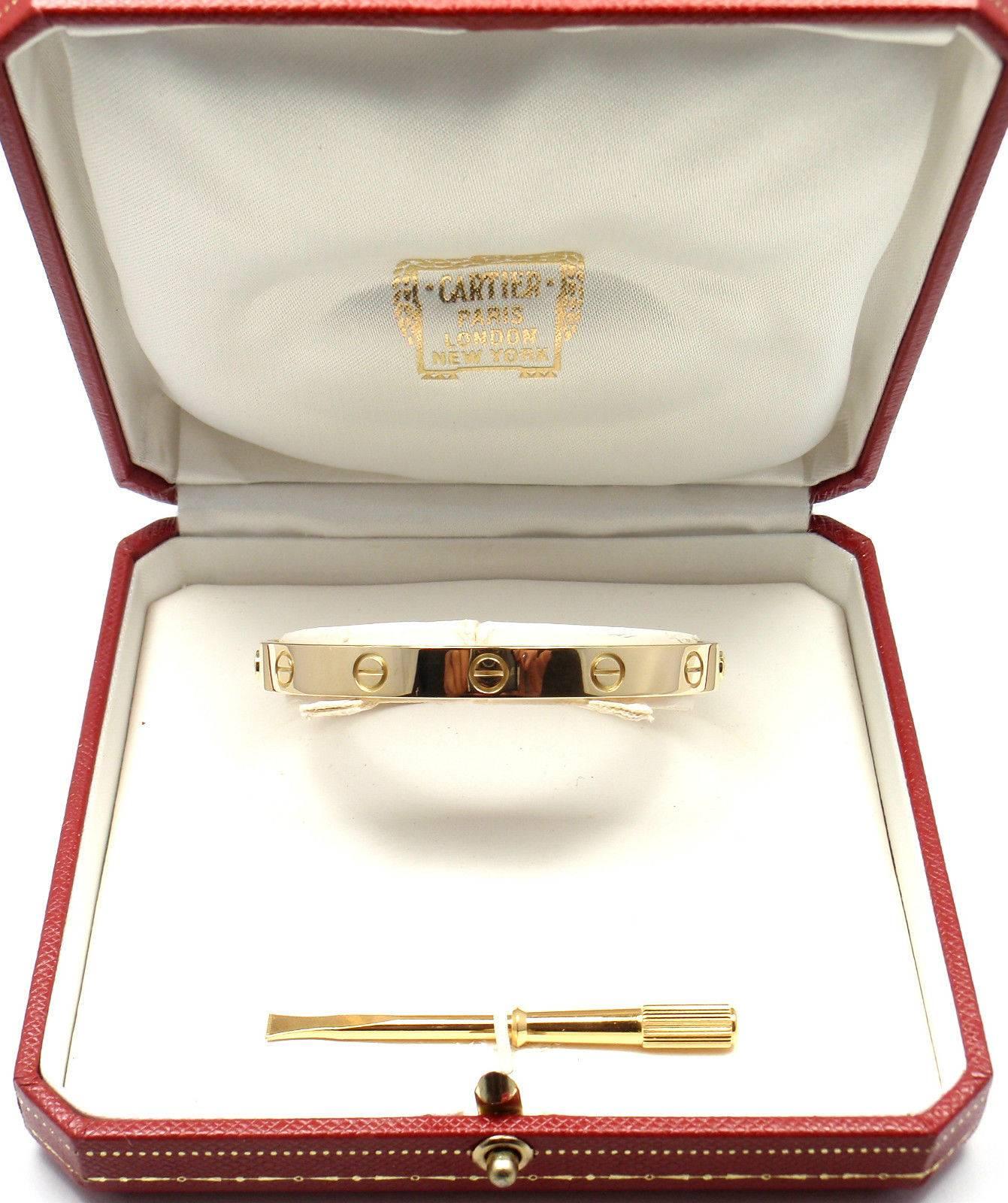 Cartier Love Gold Bangle Bracelet  3