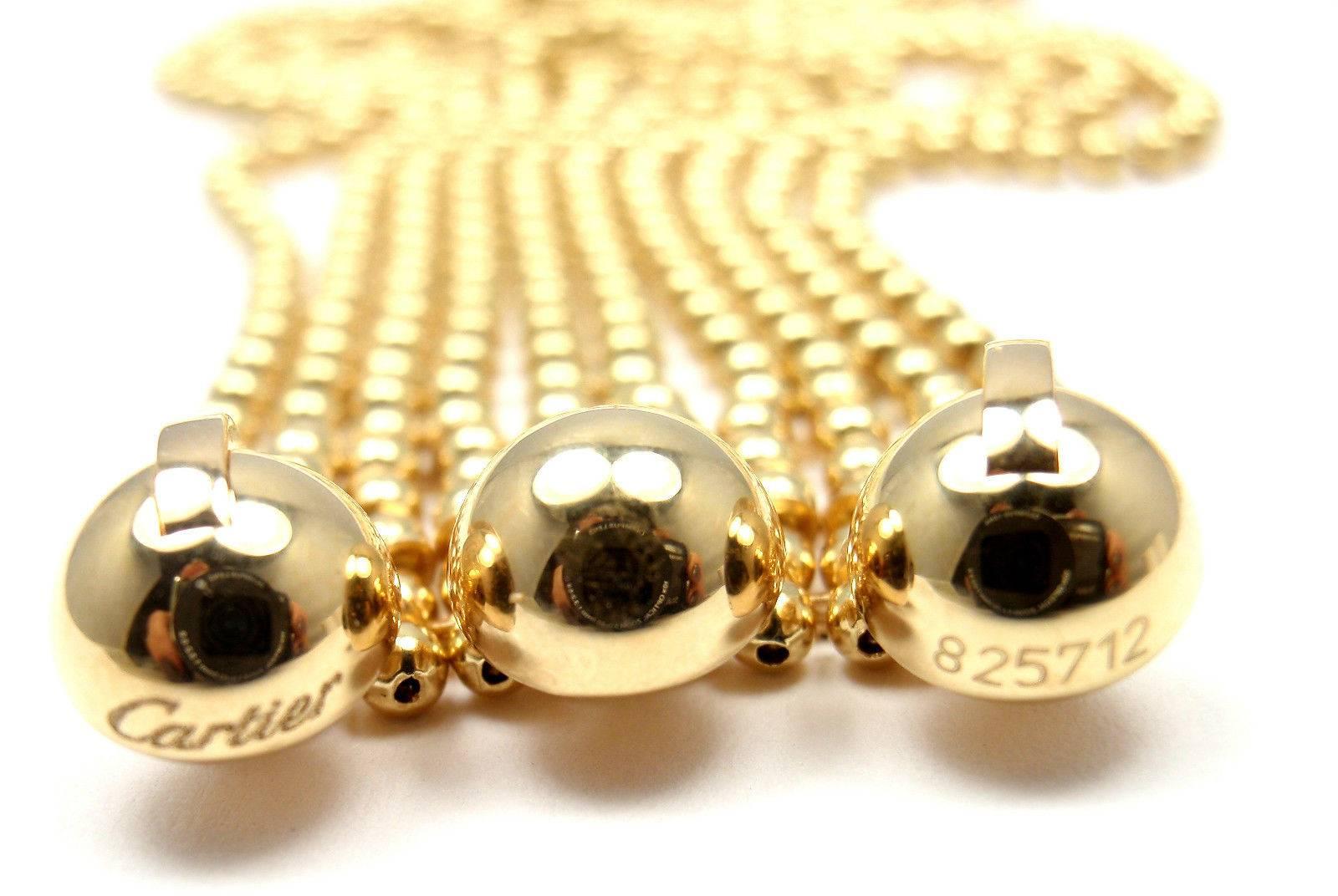 Women's Cartier Draperie de Decollete 10 Strand Gold Necklace