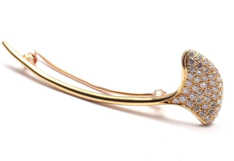 Tiffany and Co. Diamond Gold Flower Pin Brooch at 1stDibs