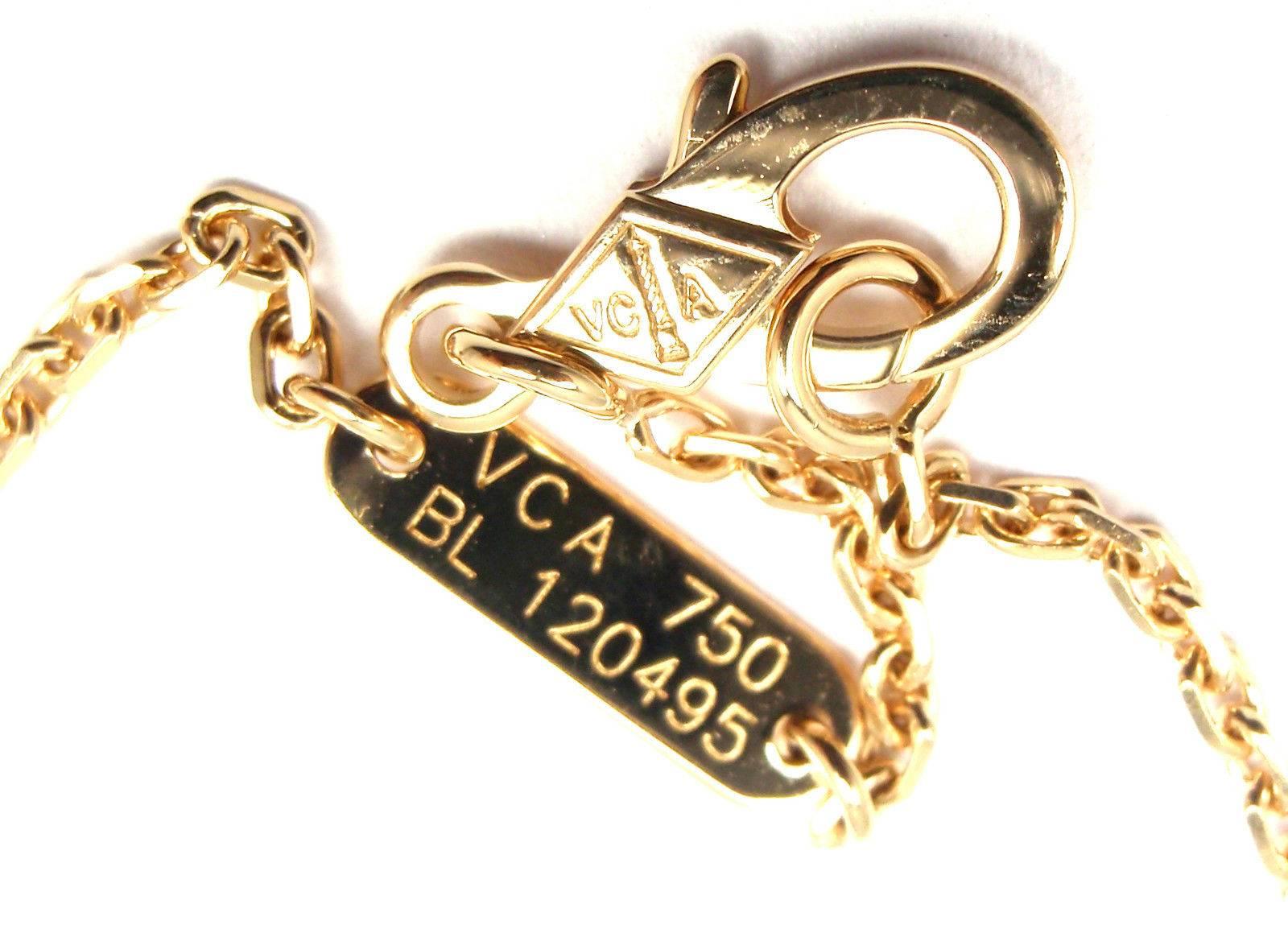 Van Cleef & Arpels Diamond Gold Button Pendant Necklace 2