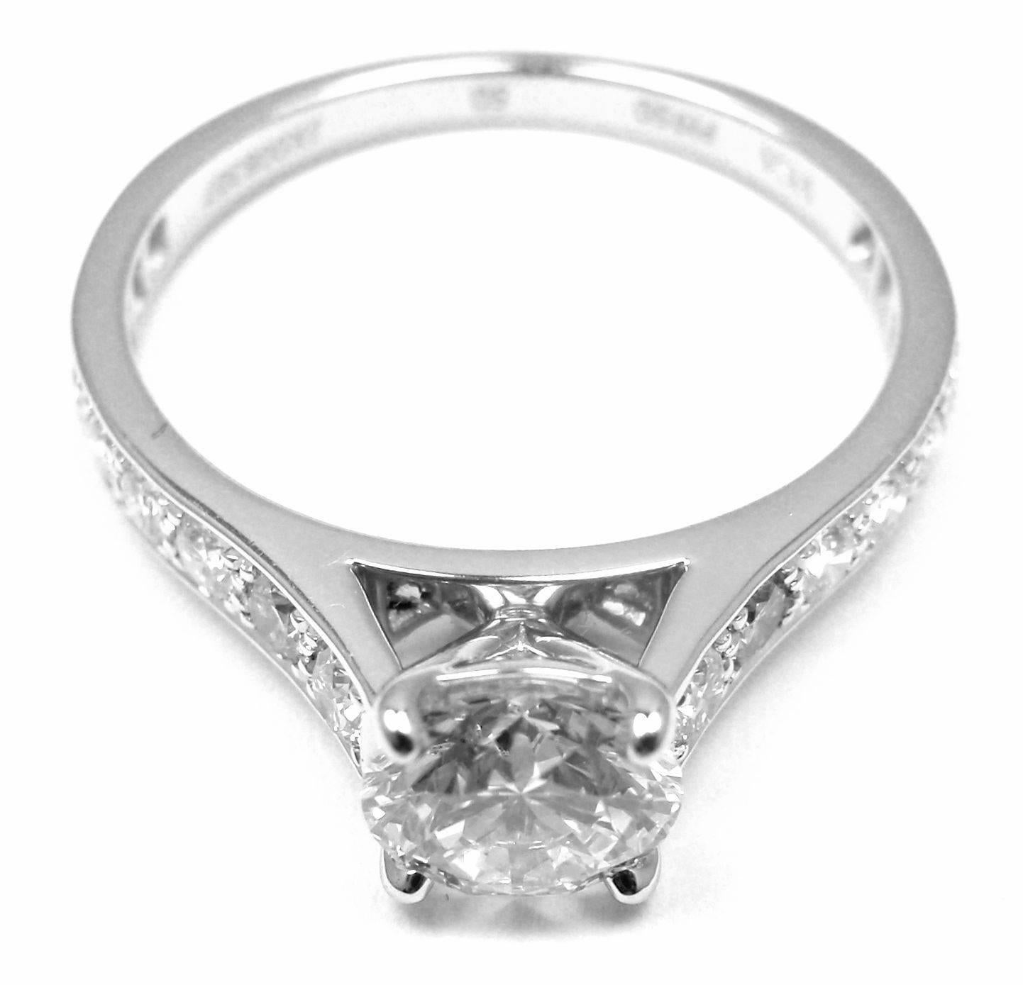 Van Cleef & Arpels Romance Diamond Platinum Engagement Ring 1