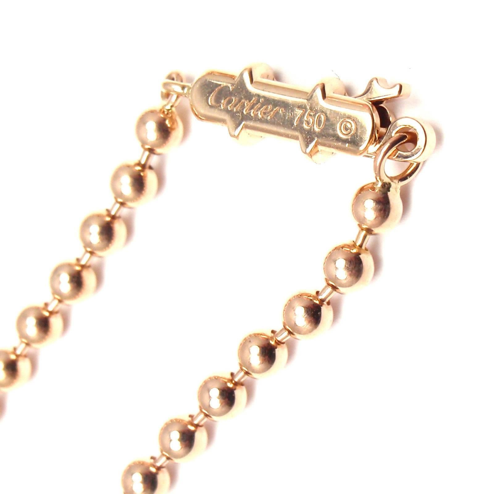 Cartier Évasions Joaillières Pink Opal Onyx Diamond Gold Lariat Necklace 1