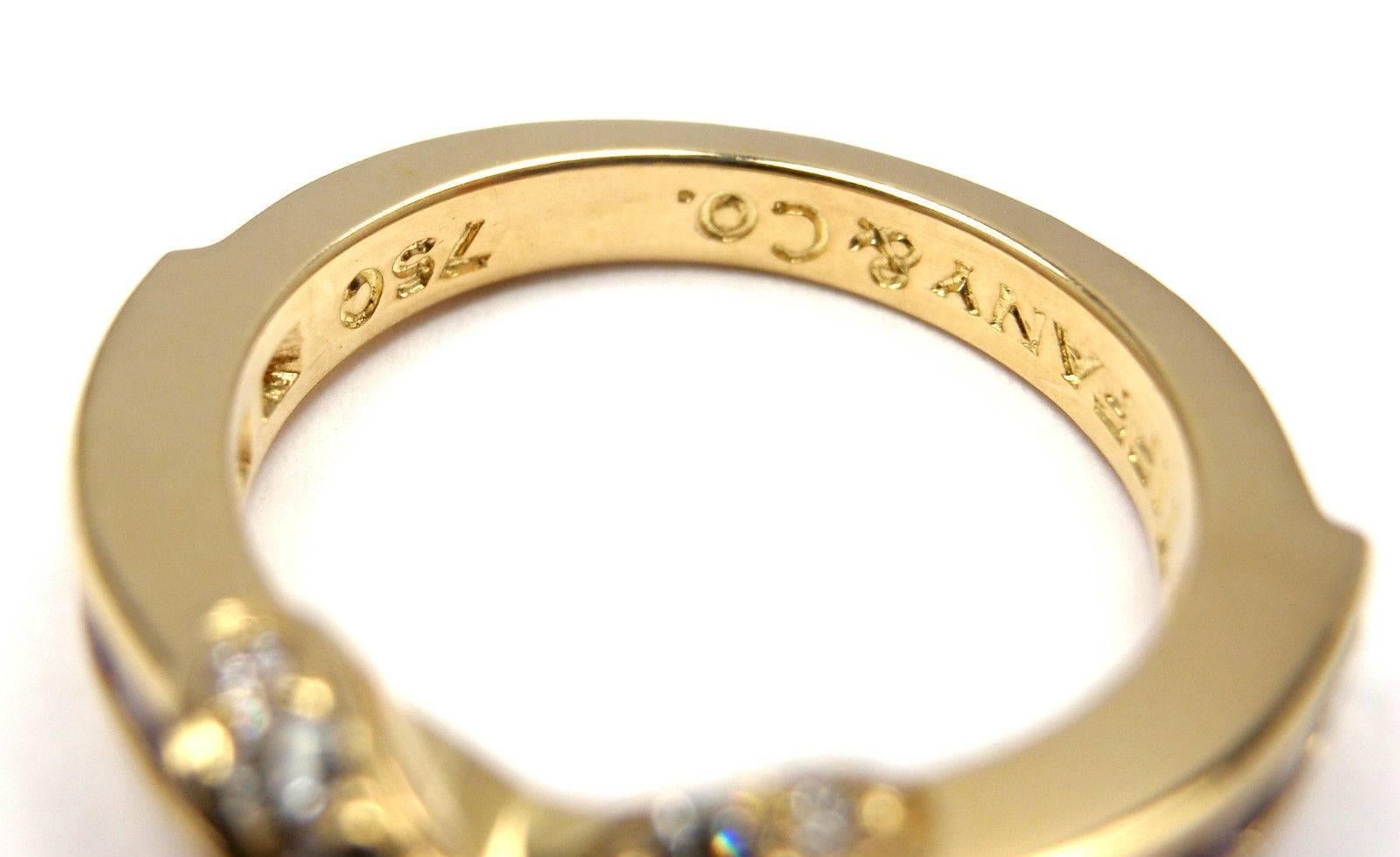 Women's Tiffany & Co. Ruby Diamond Gold X Band Ring