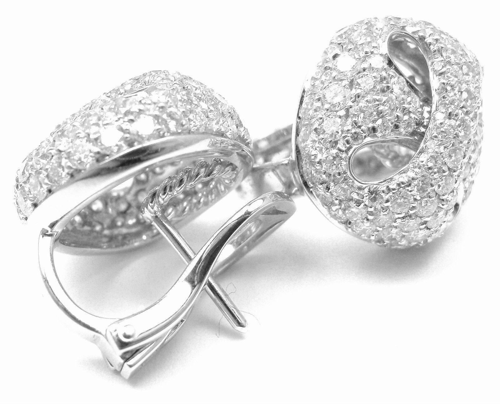 Damiani Diamond Gold Earrings For Sale 1