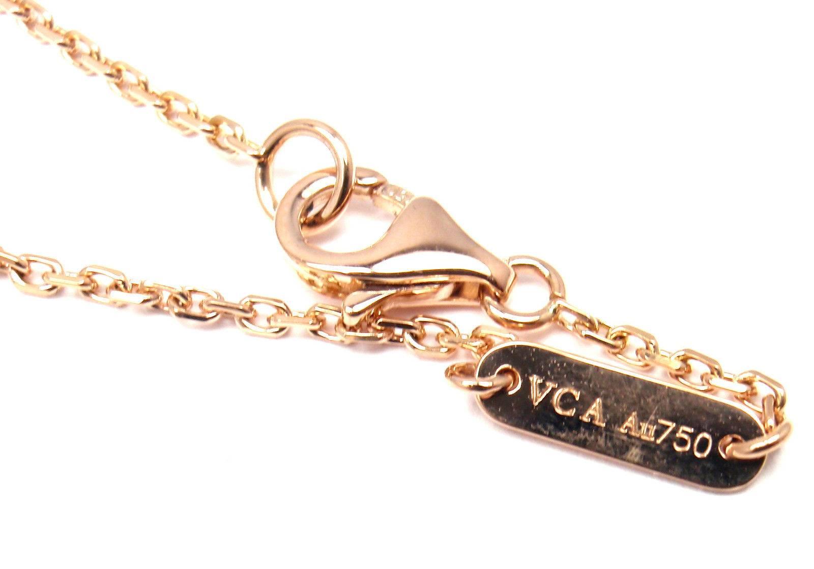 Van Cleef & Arpels Ltd Ed Alhambra Diamant Perlmutt Gold Halskette 5