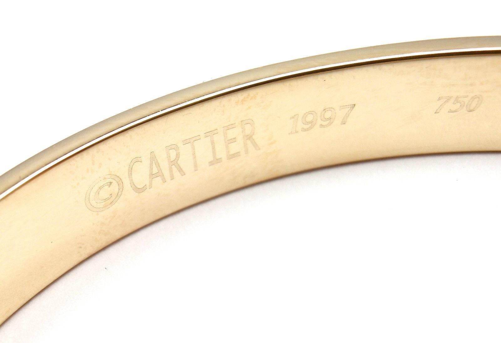 Cartier Diamond Gold Anniversary Bangle Bracelet 2