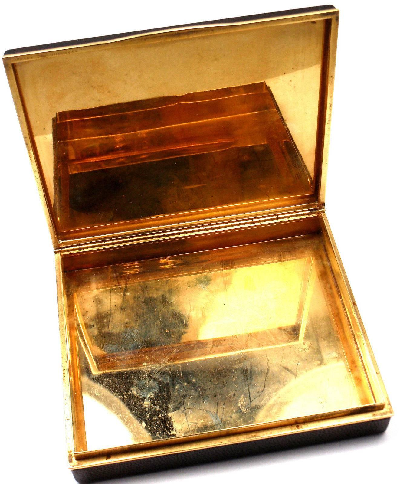 18k Yellow Gold & Leather Box by Jean Schlumberger for Tiffany & Co.

Details:
Measurements: 3 1.2
