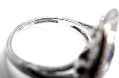 Art Deco Tiffany & Co. Diamond Sapphire Platinum Ring