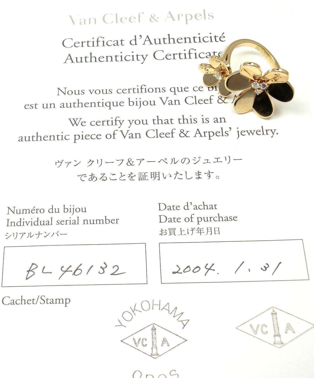Van Cleef & Arpels Frivole Diamond Between The Finger Yellow Gold Ring In New Condition In Southampton, PA