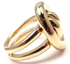 Hermes Large Oval H Gold Ring