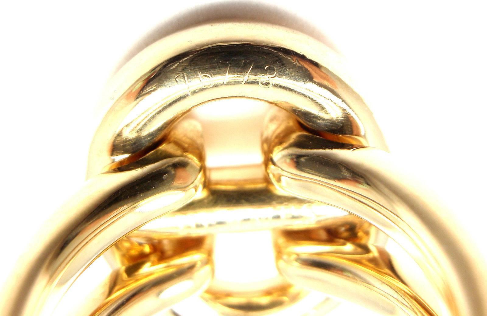 Hermes Large Oval H Gold Ring 3