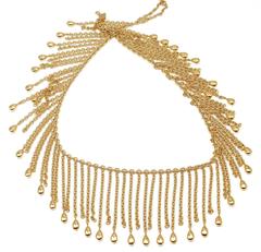 Van Cleef & Arpels Gold Graduated Fringe Link Necklace