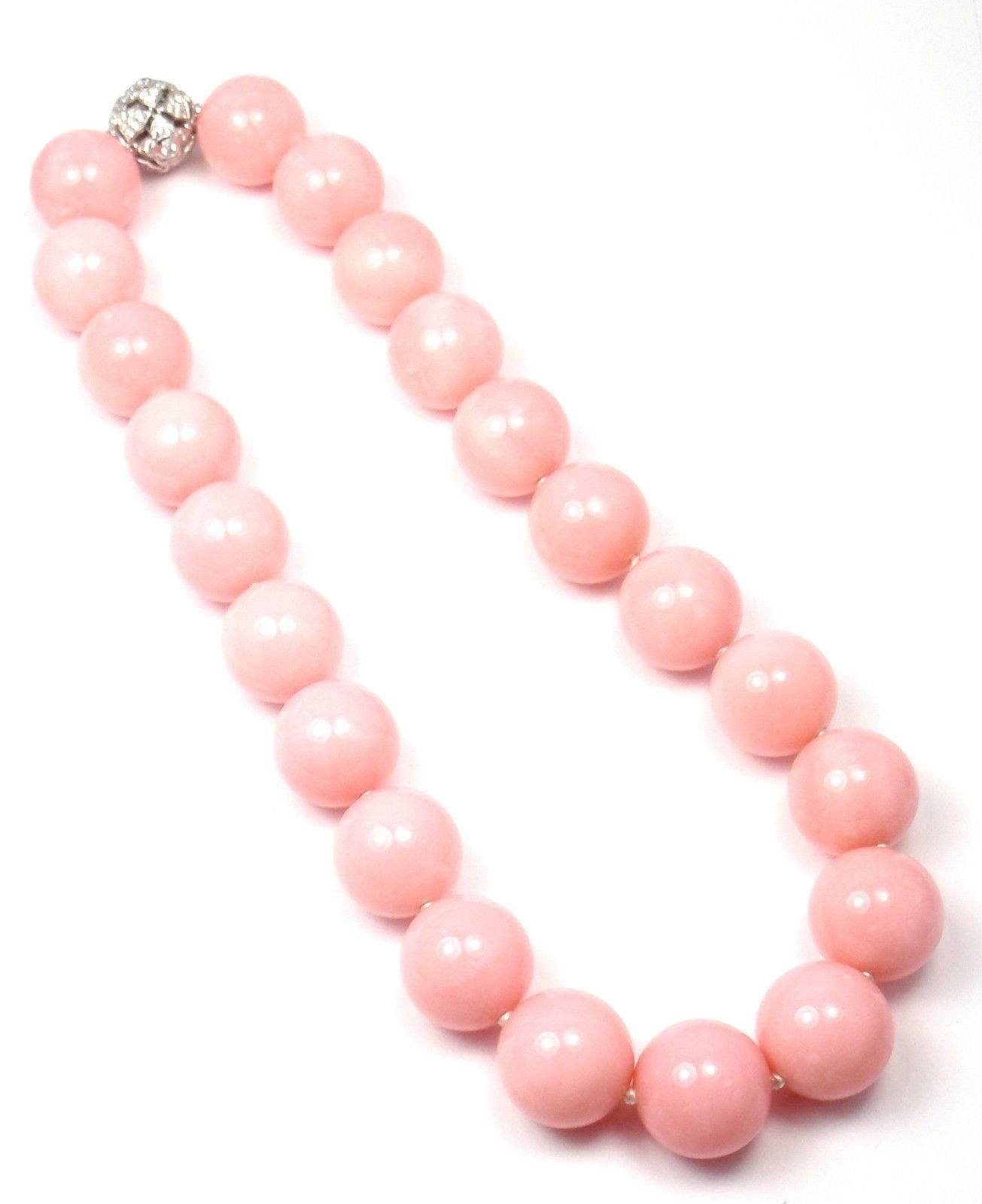 pink opal beaded necklace