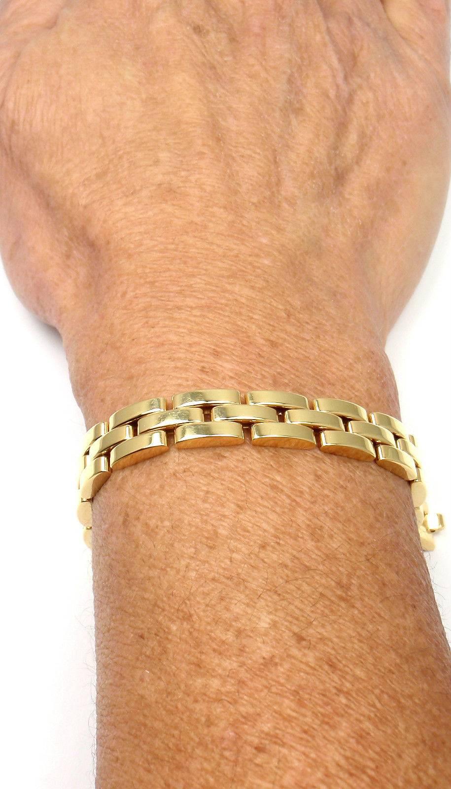 Cartier Maillon Panthere 3 Row Link Gold Bracelet  1