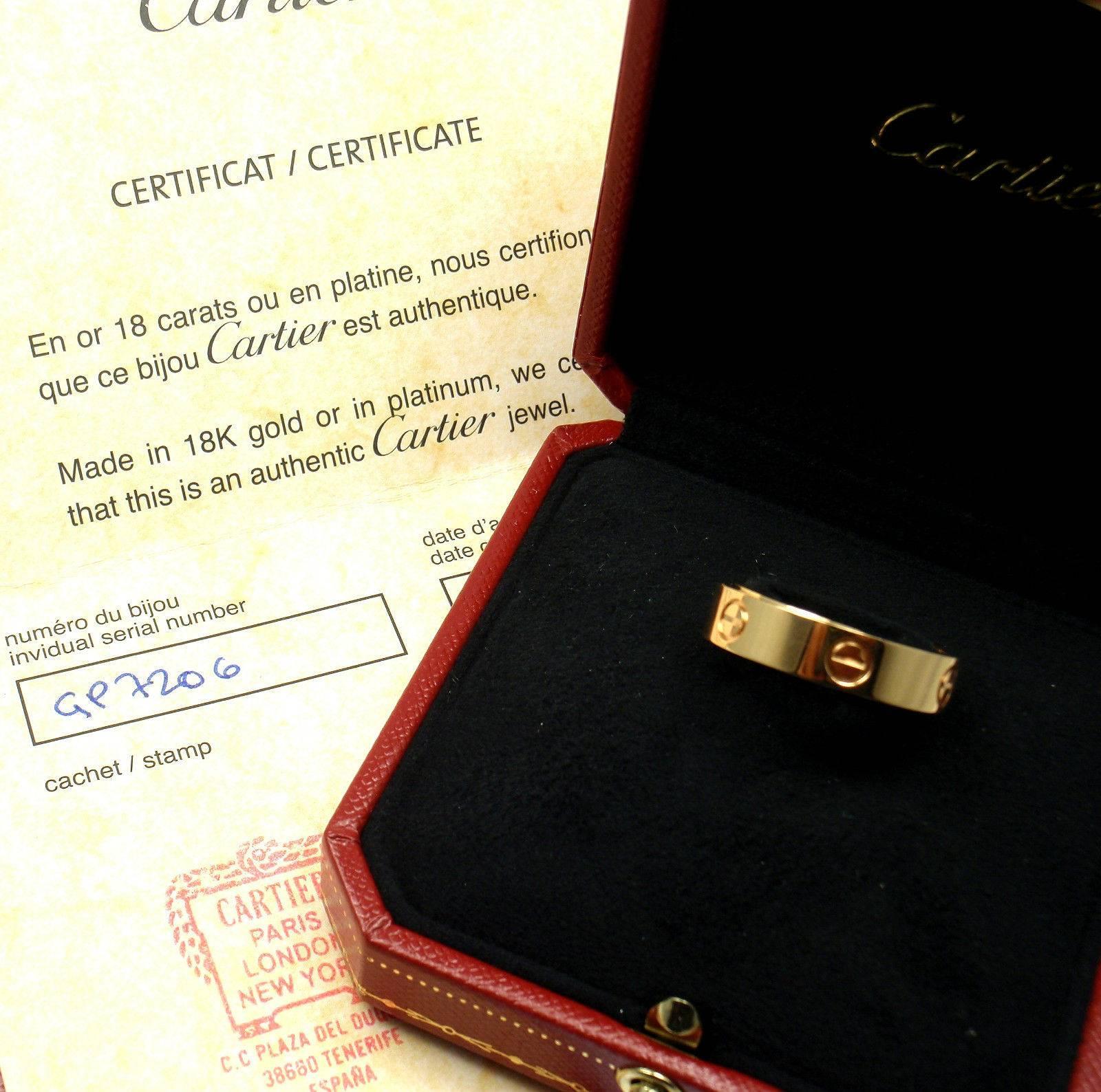 Women's or Men's Cartier Gold Love Band Ring Pendant Combination 