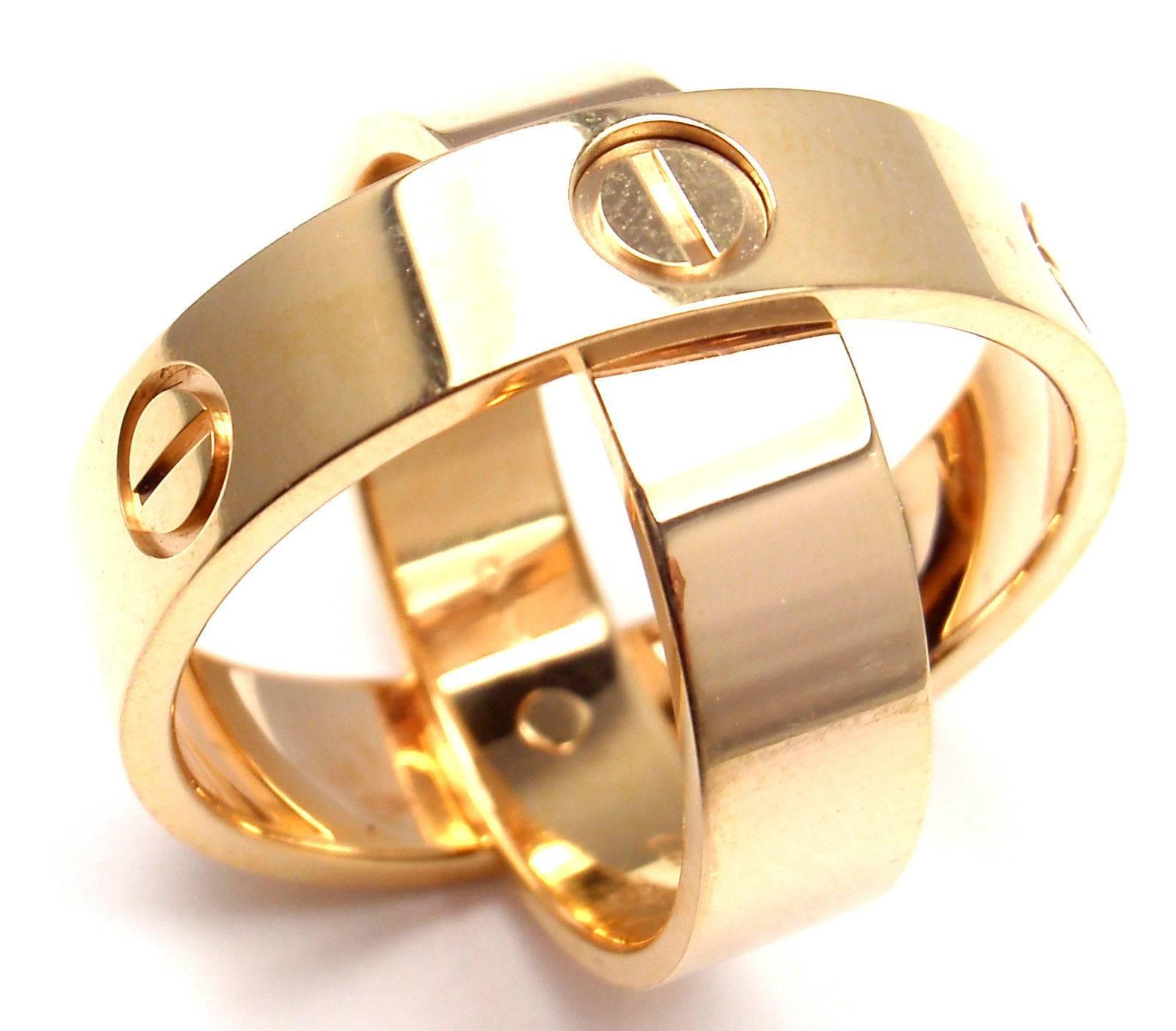 Cartier Gold Love Band Ring Pendant Combination  2