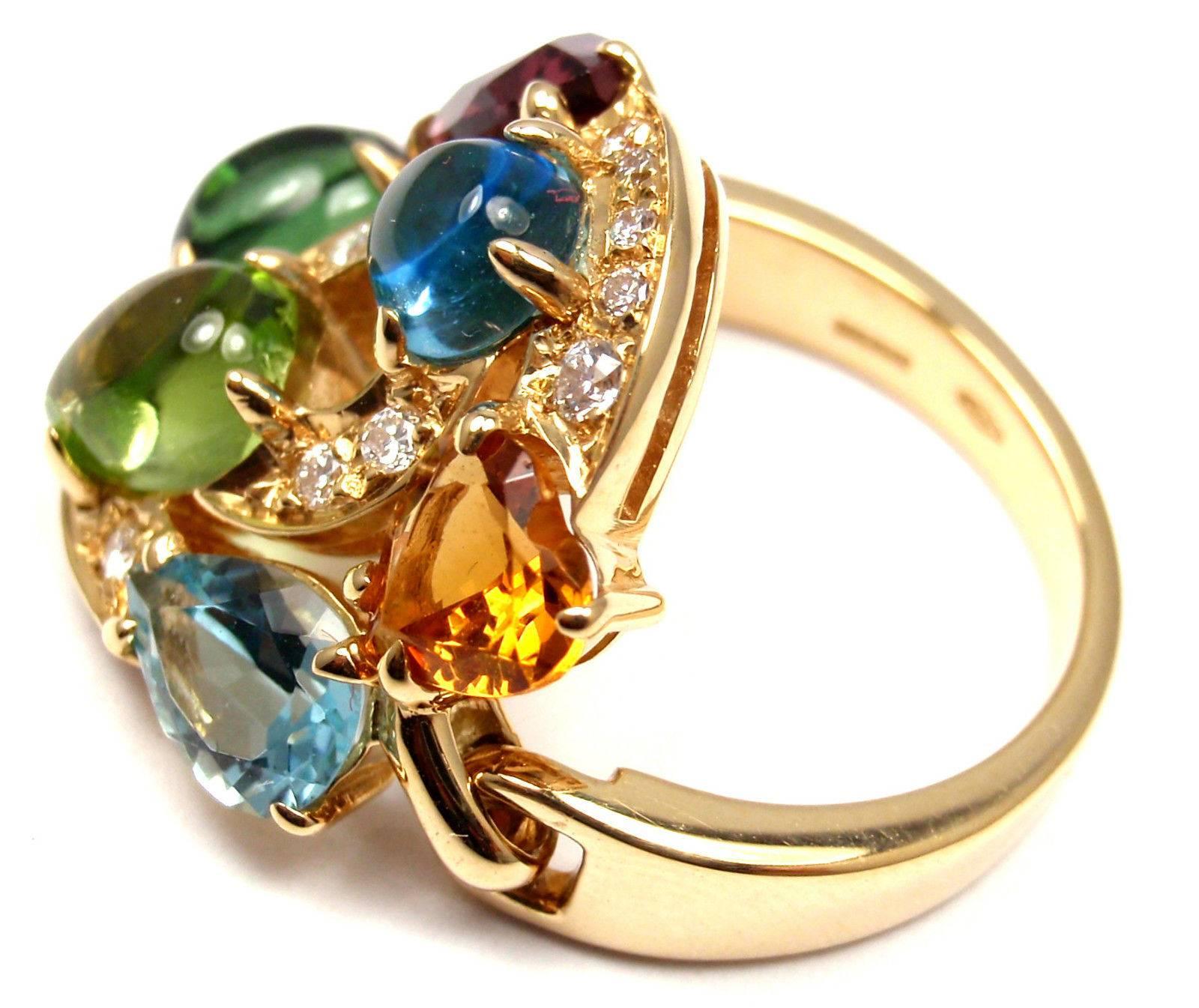 multicolored stone ring