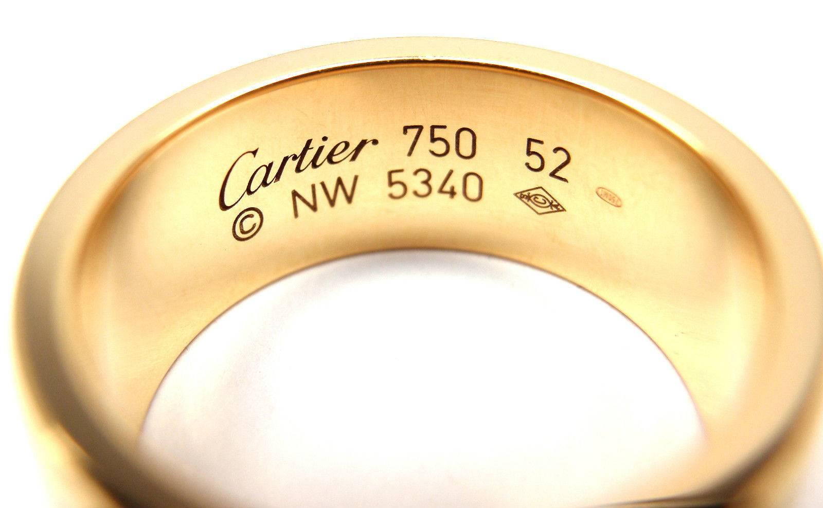 Cartier Diamond Gold Logo Band Ring 1