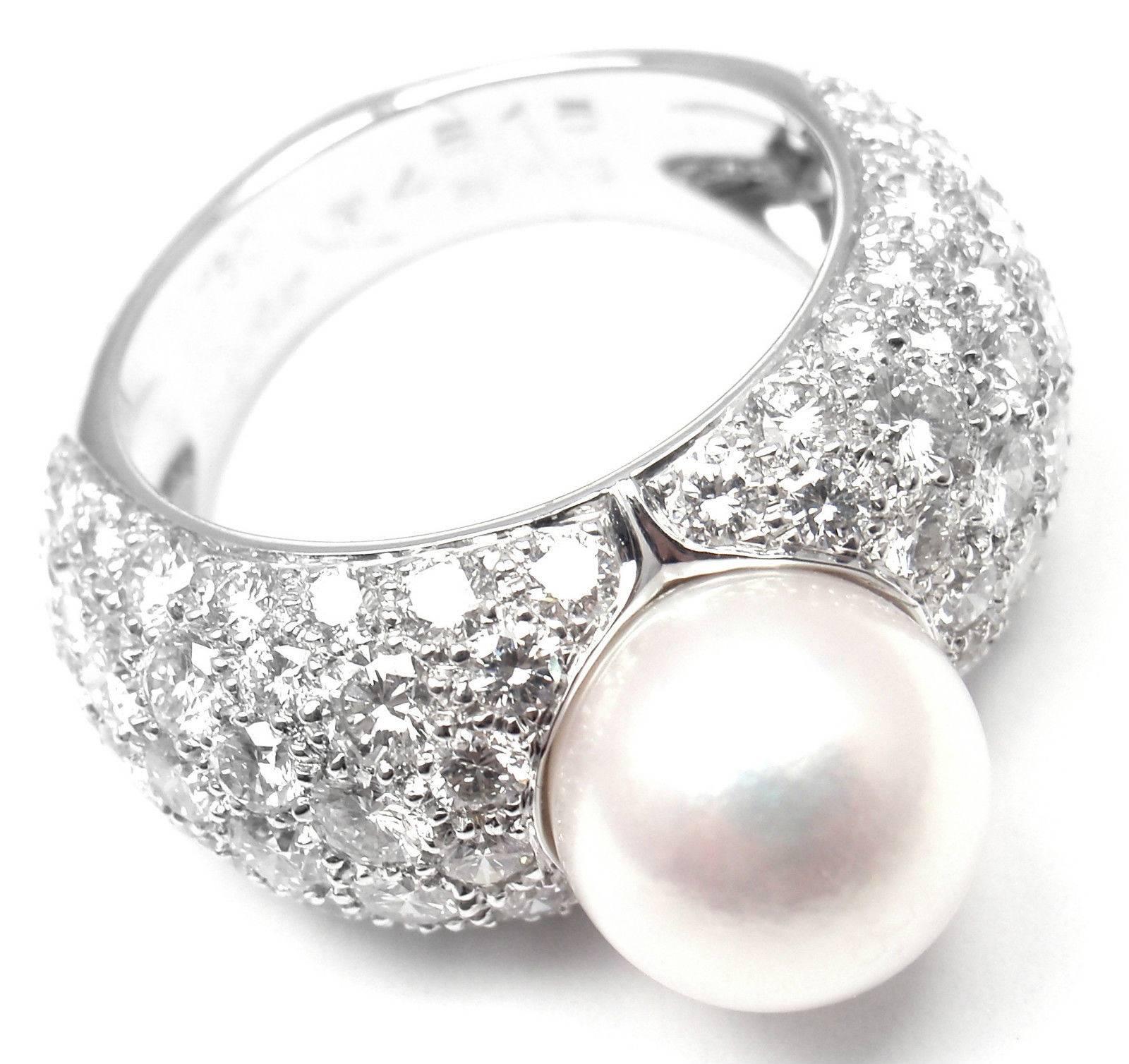 Cartier Juliette Zuchtperlen-Diamant-Goldring Damen