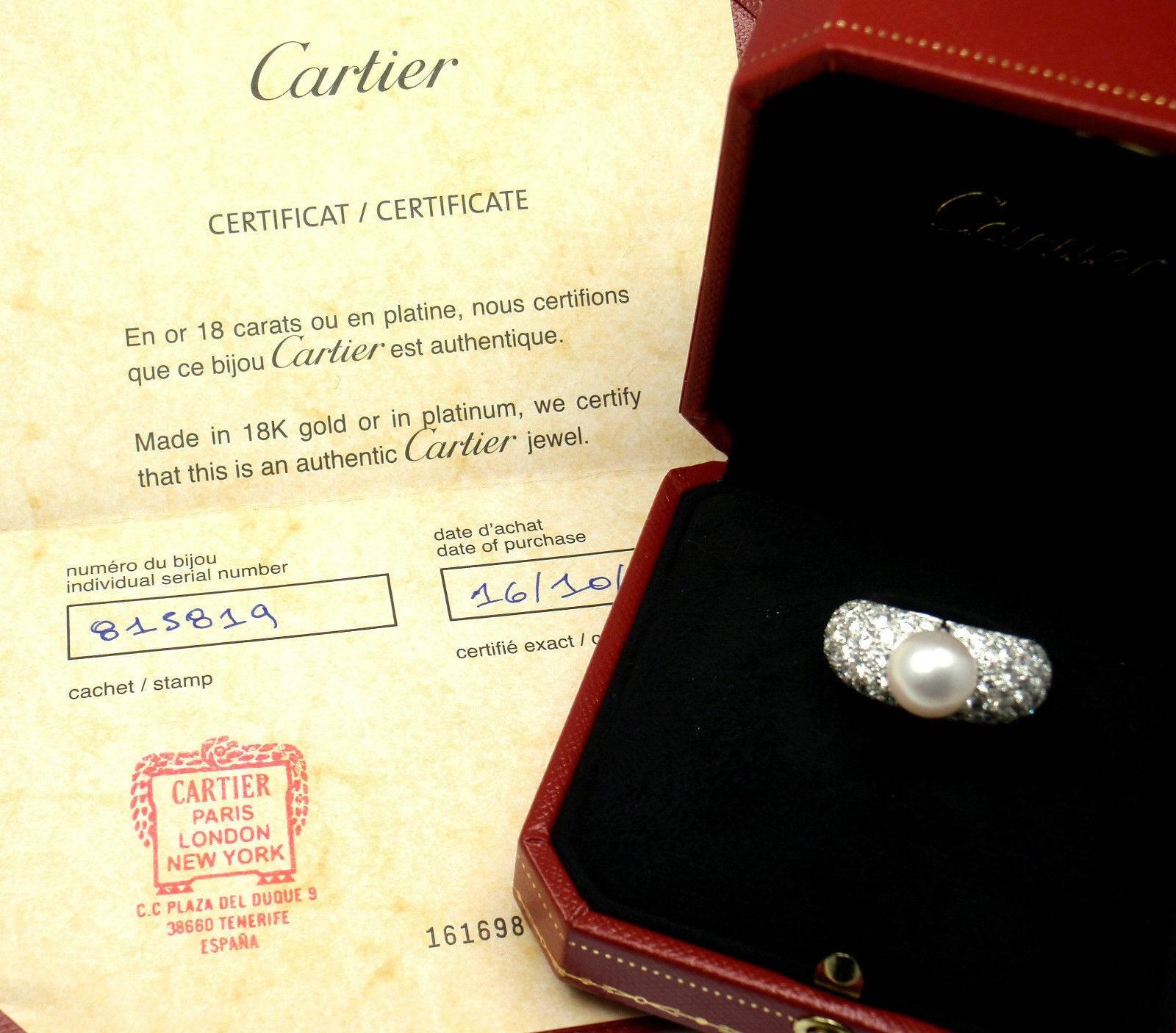 Cartier Juliette Zuchtperlen-Diamant-Goldring 1