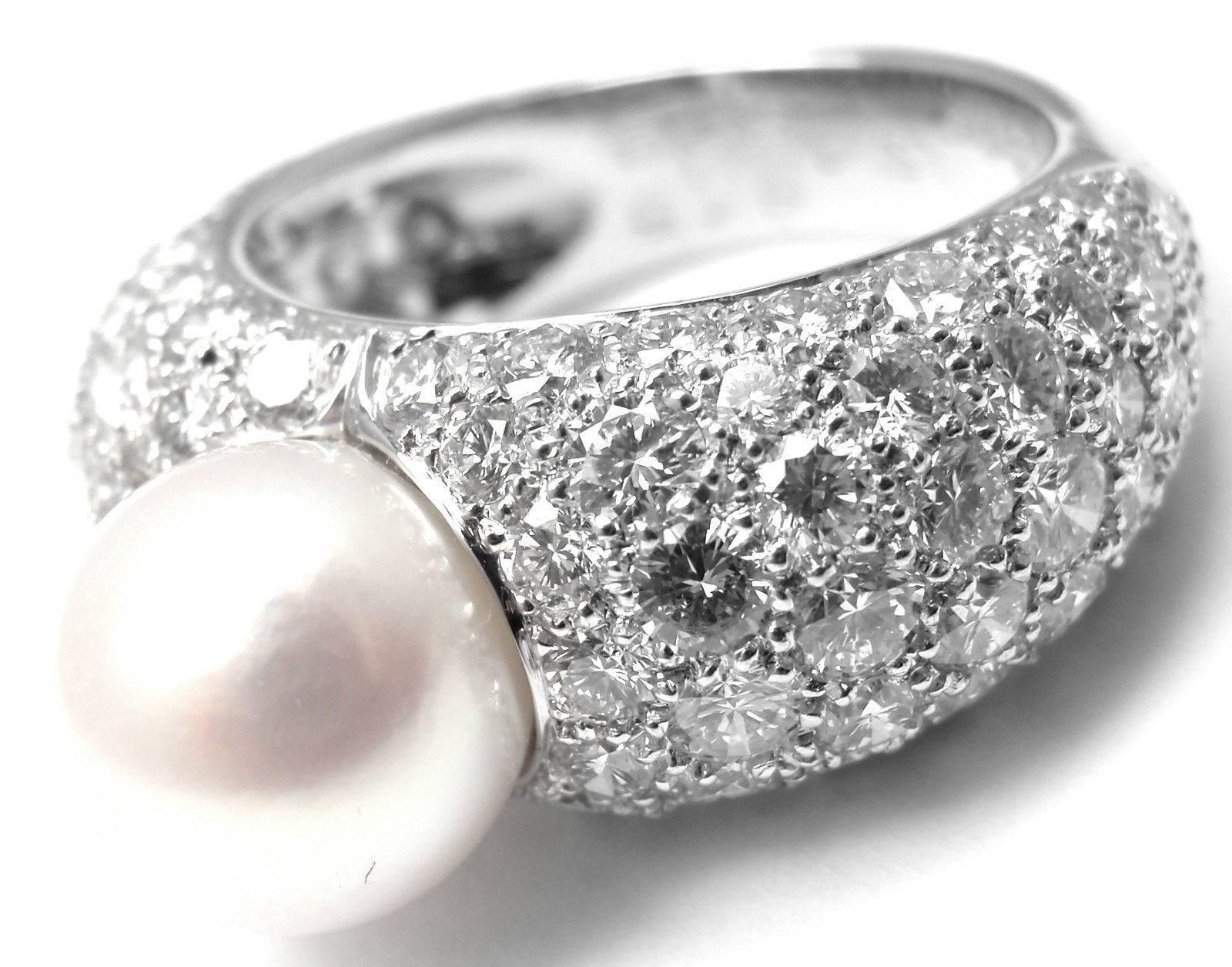 Cartier Juliette Zuchtperlen-Diamant-Goldring 4