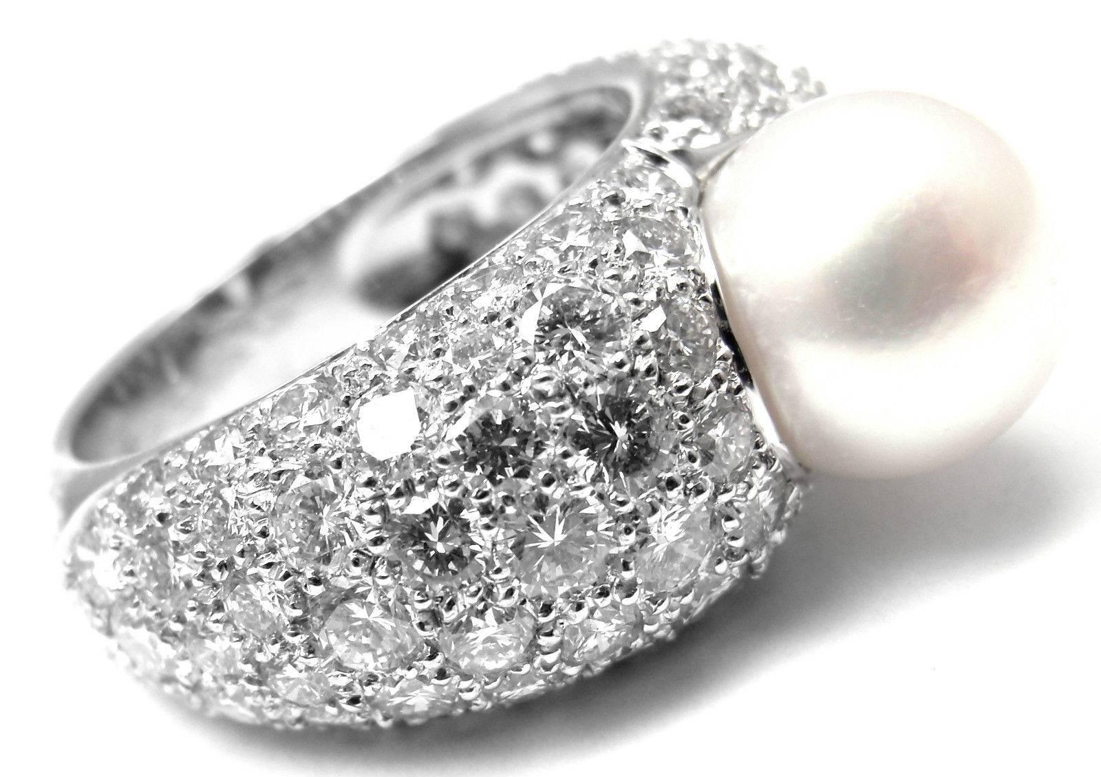 Cartier Juliette Zuchtperlen-Diamant-Goldring 5