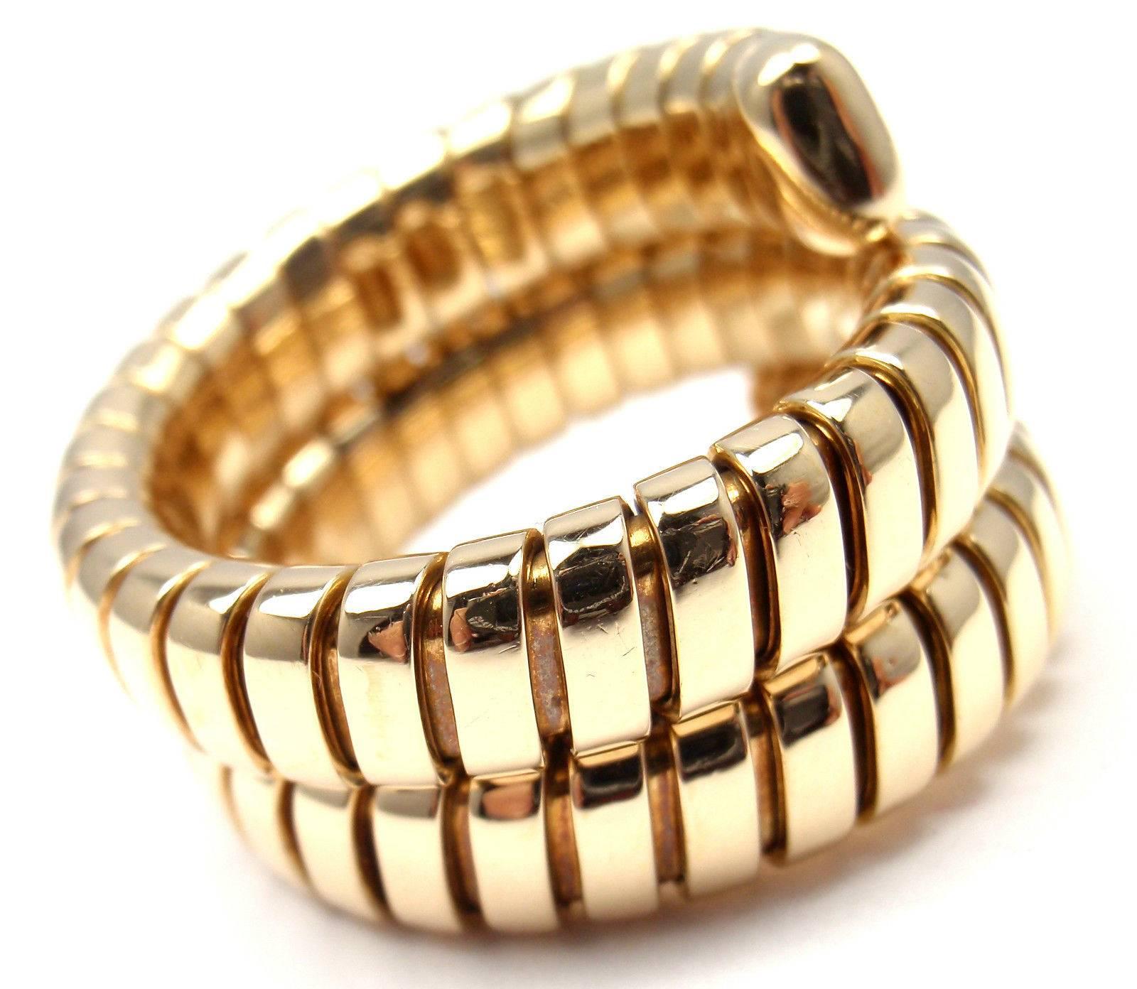 Bulgari Wrap Tubogas Gold Snake Ring 1