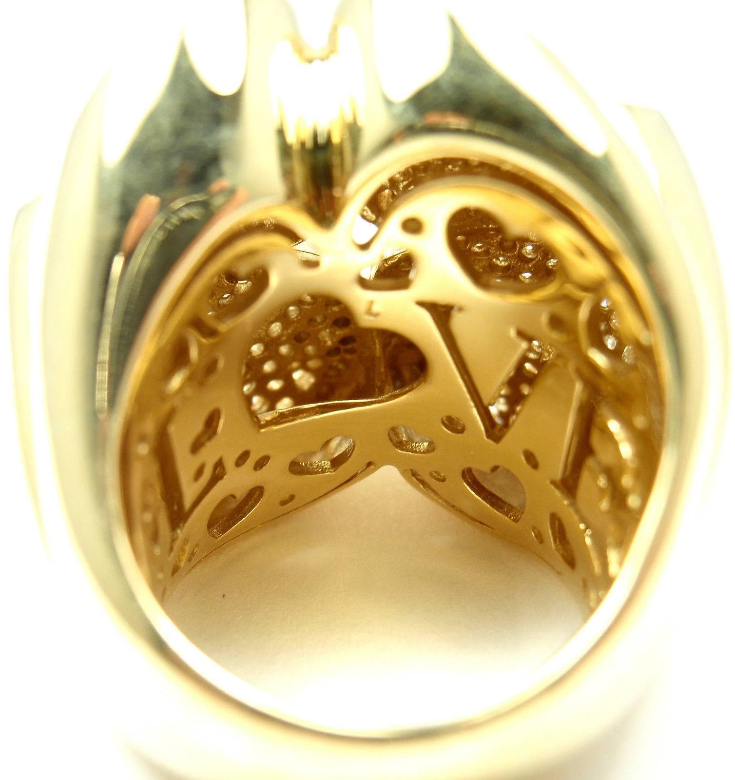 Pasquale Bruni 4LOVE Diamant Gold Vierblättriger Kleeblatt Ring für Damen oder Herren
