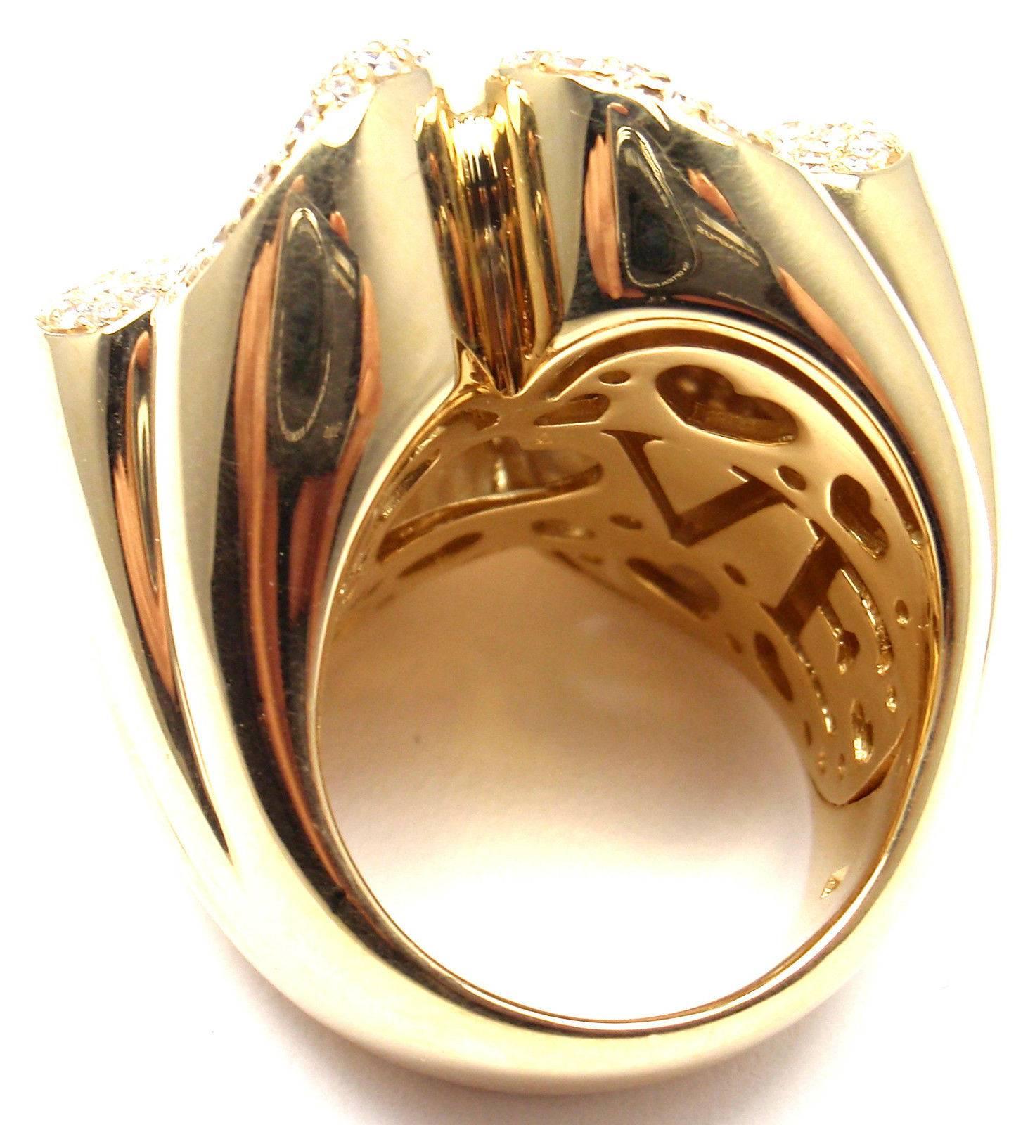 Pasquale Bruni 4LOVE Diamant Gold Vierblättriger Kleeblatt Ring 3