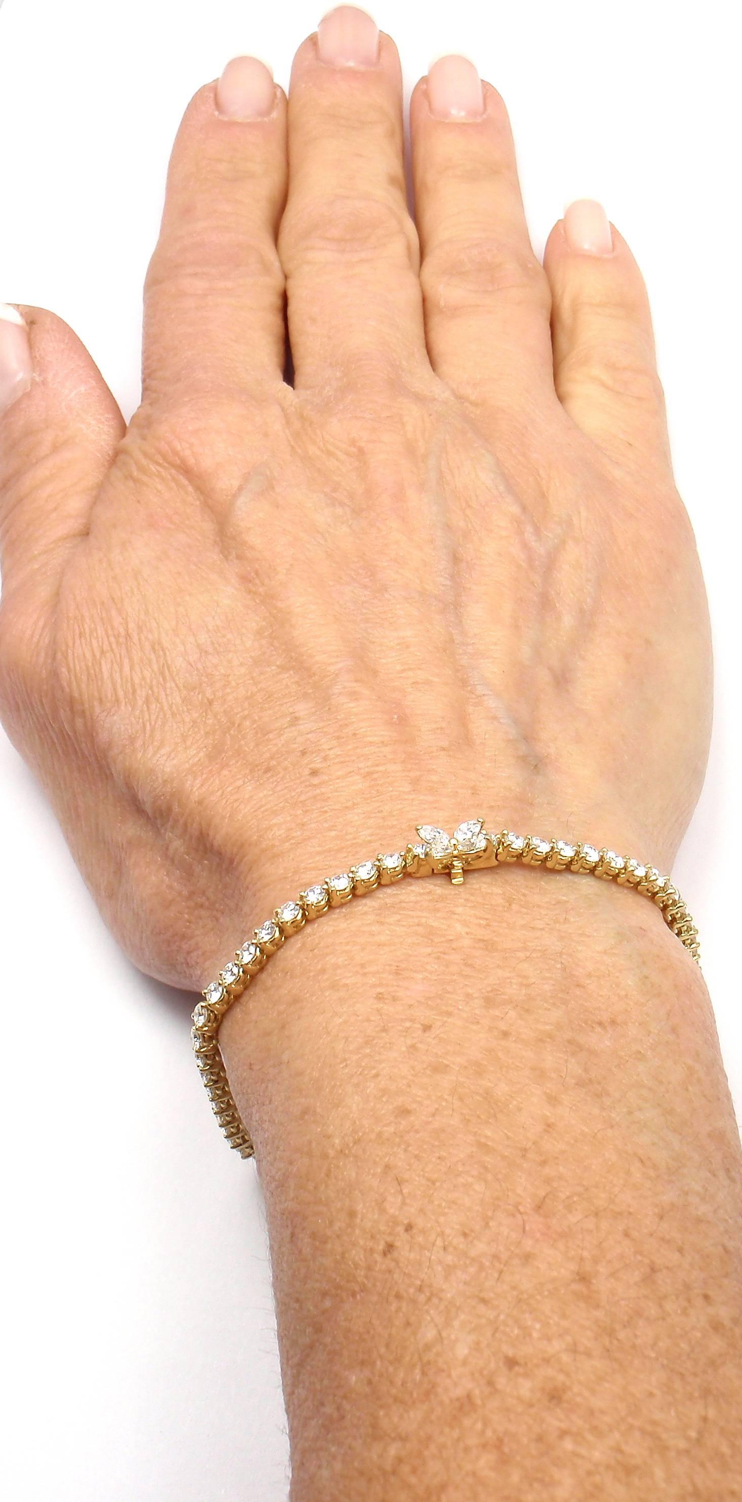 Tiffany & Co. Victoria 3.80 Carats Diamonds Gold Tennis Line Bracelet 6