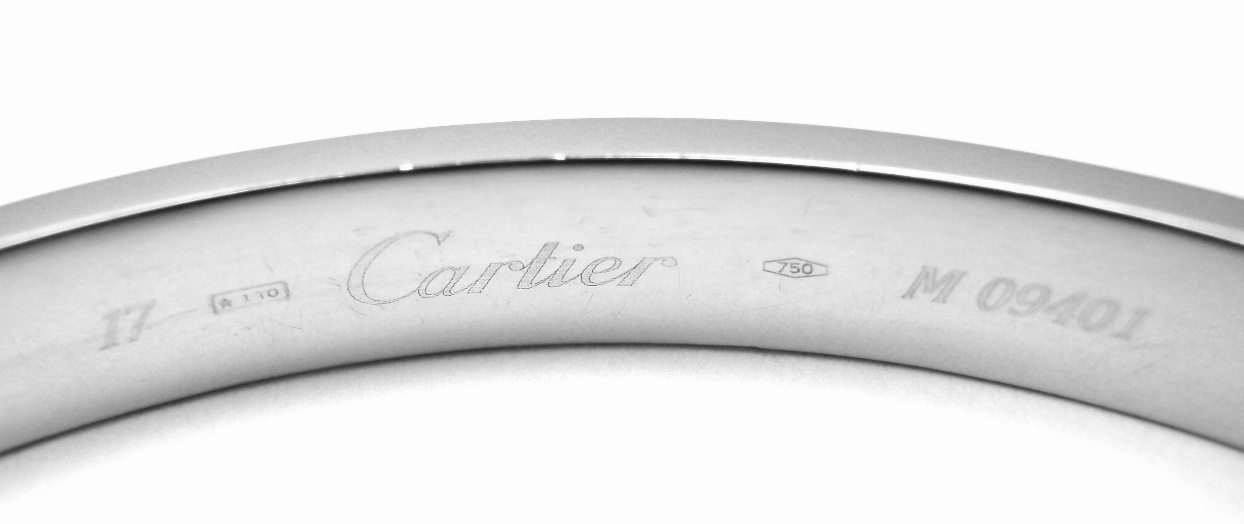 Cartier Love White Gold Bangle Bracelet  3