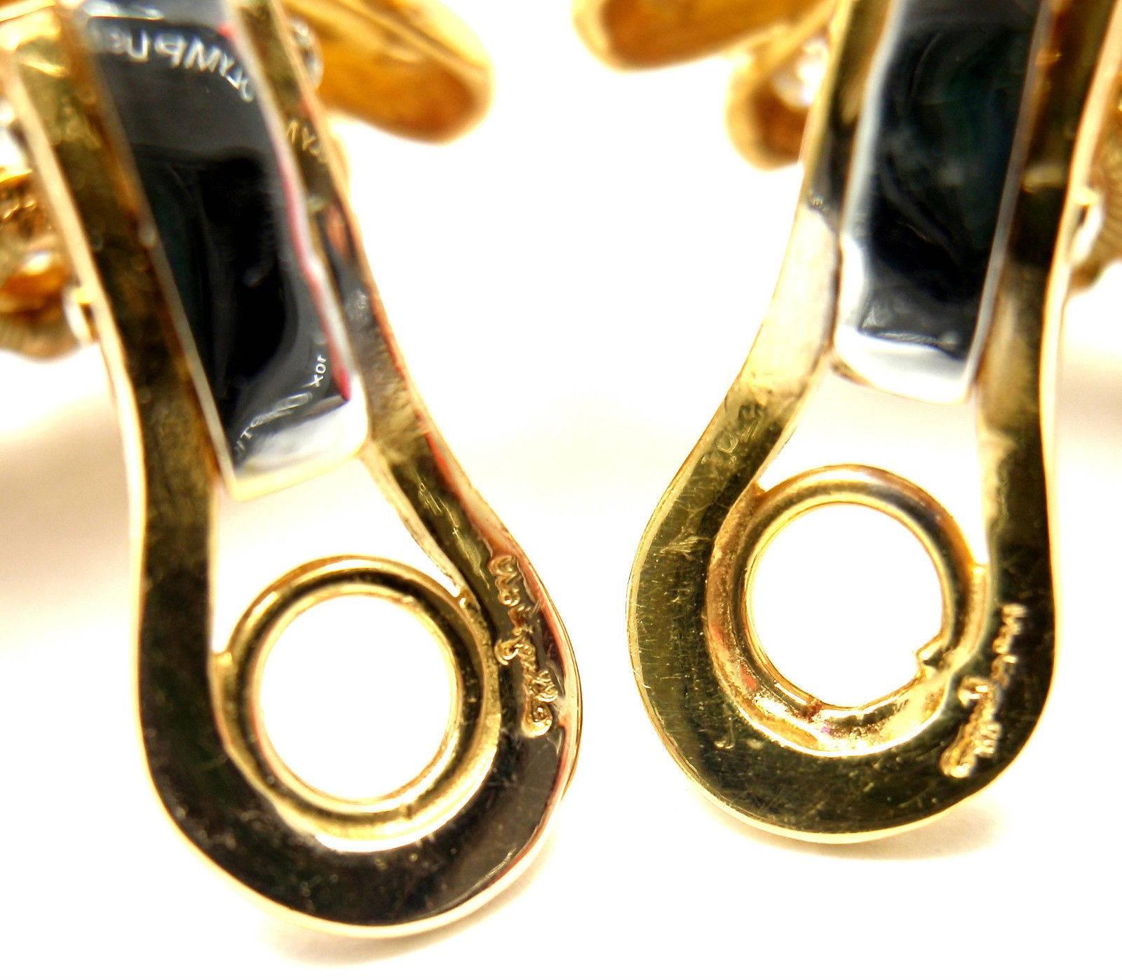Cartier Aldo Cipullo Citrine Diamond Gold Earrings 5