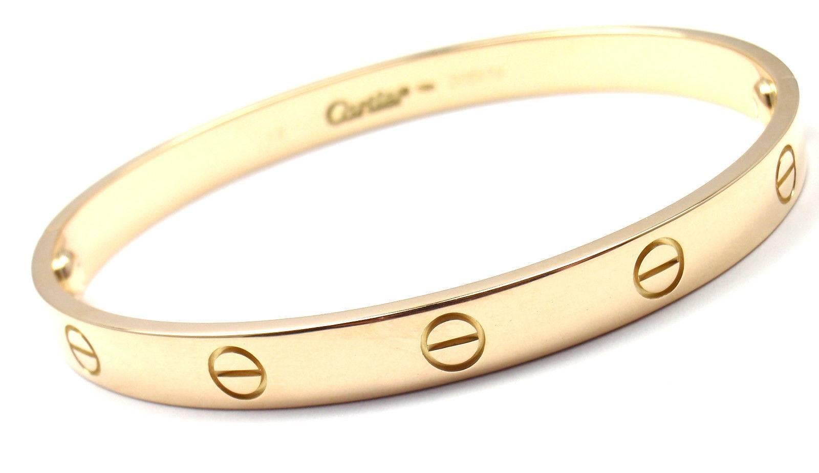 Cartier Love Gold Bangle Bracelet In New Condition In Holland, PA