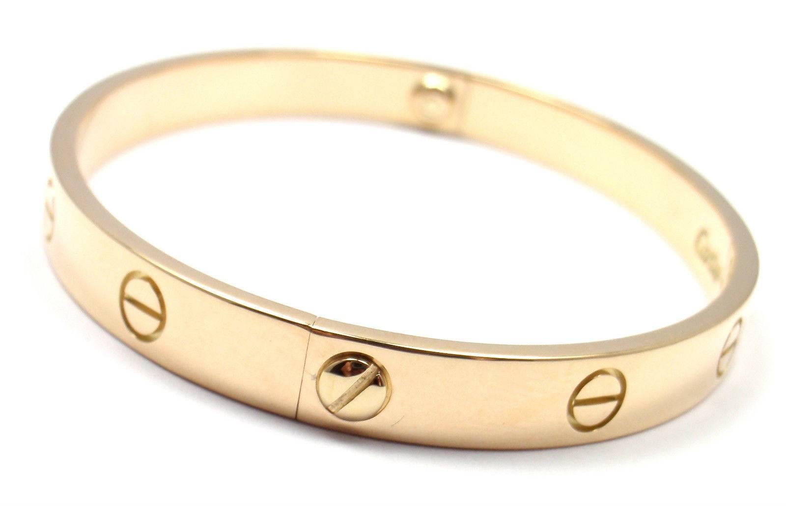 Women's or Men's Cartier Love Gold Bangle Bracelet