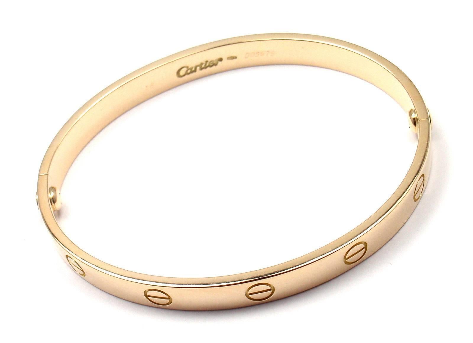 Cartier Love Gold Bangle Bracelet 3