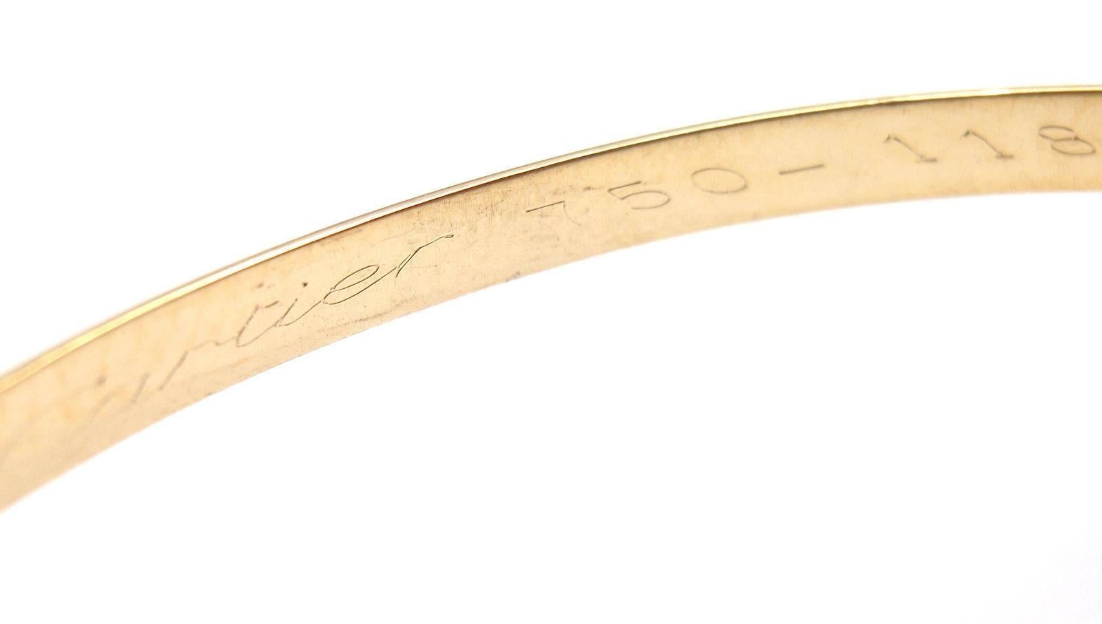 Women's or Men's Cartier Trinity Rolling 7 Bangles Tri-Color Gold Bracelet