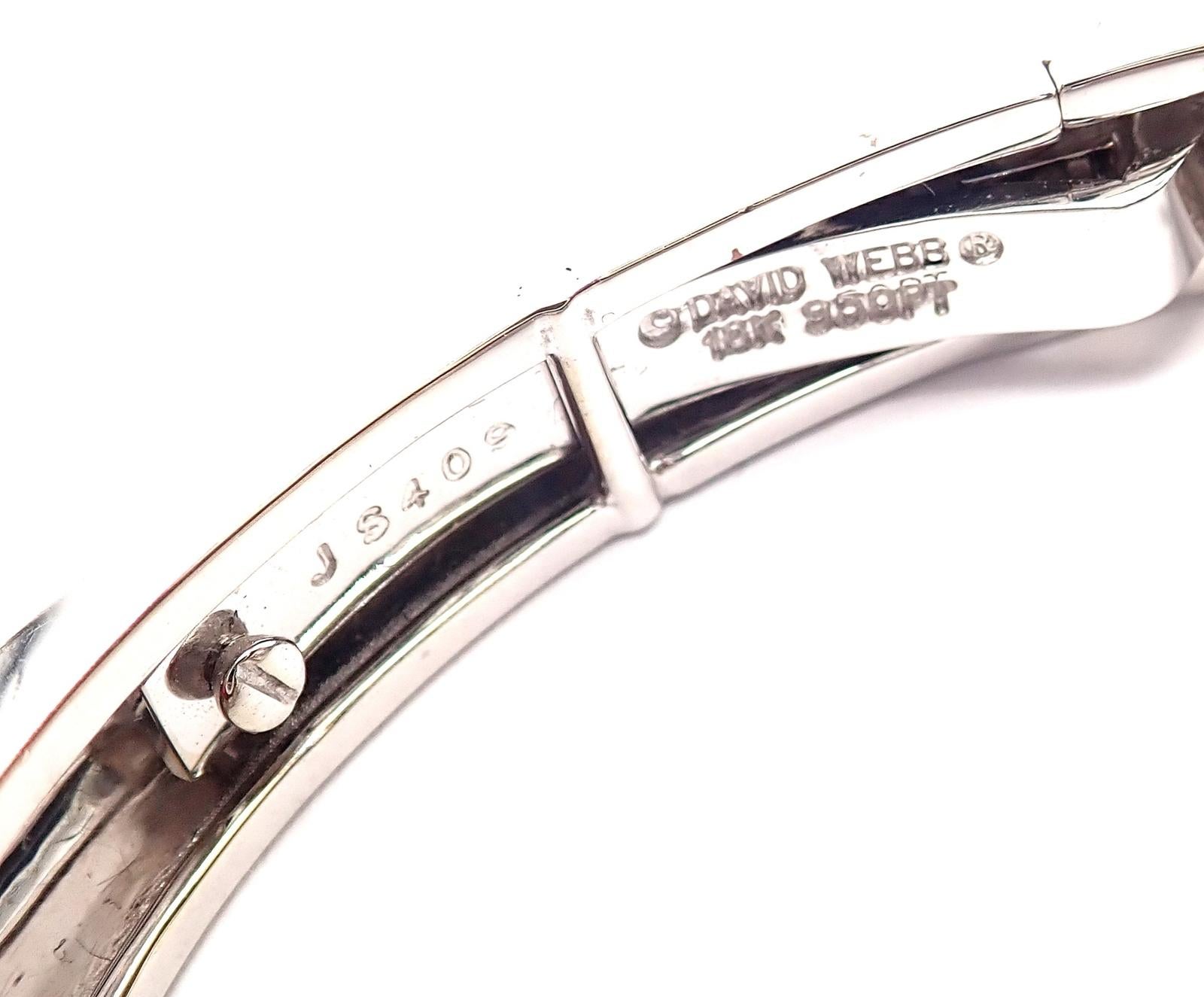 David Webb Bracciale con diamanti e cristalli di rocca in oro bianco e platino in vendita 2