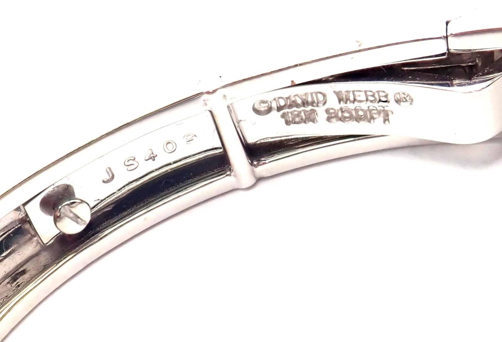 David Webb Bracciale con diamanti e cristalli di rocca in oro bianco e platino in vendita 8