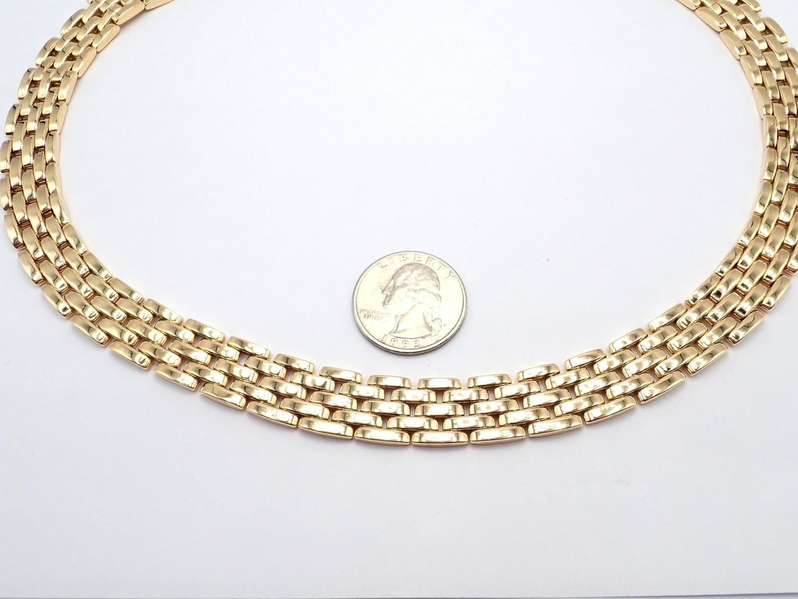 Cartier Maillon Panthere Collana a cinque file in oro giallo lunga 20