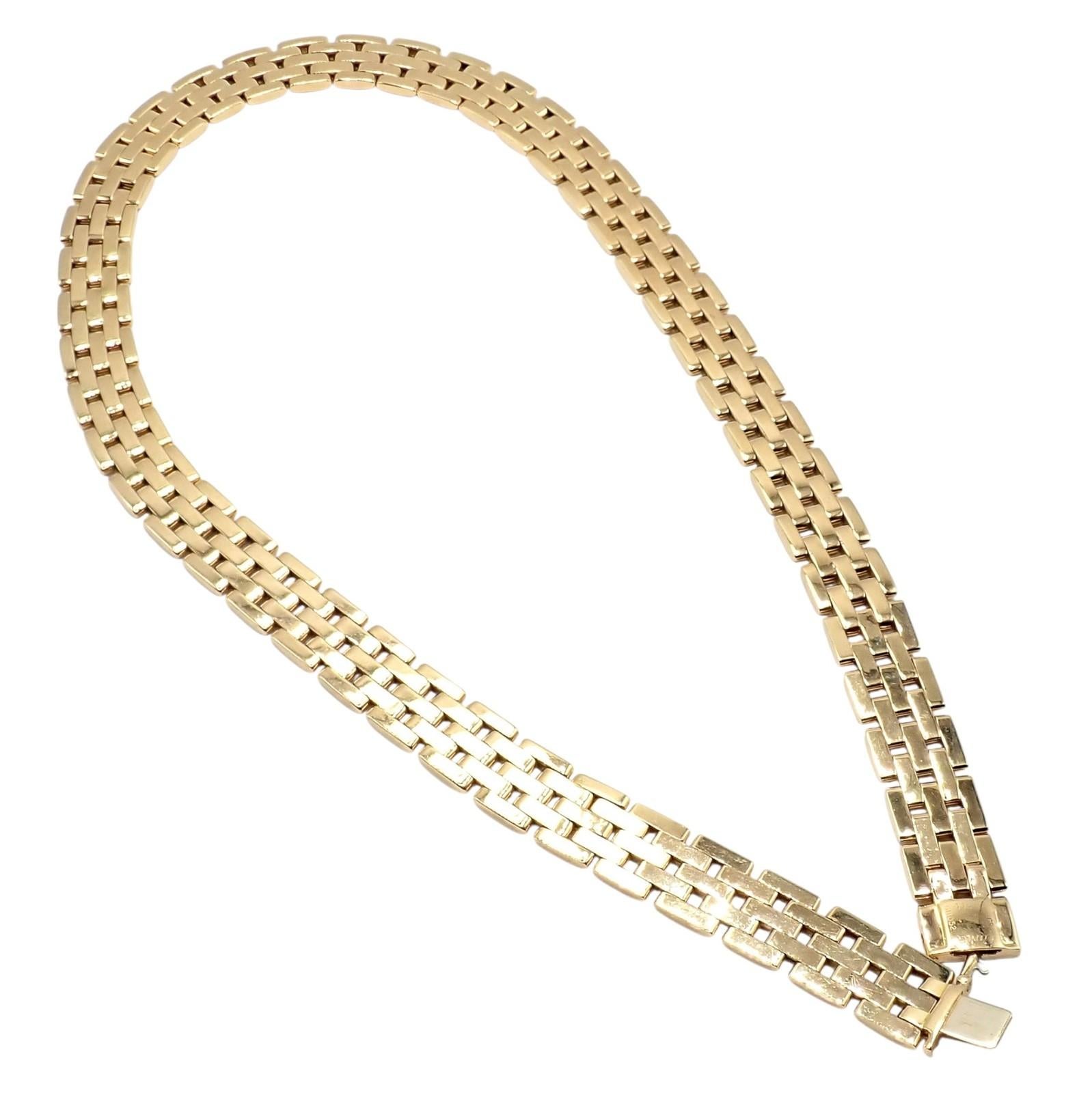 Cartier Maillon Panthere Collana a cinque file in oro giallo lunga 20