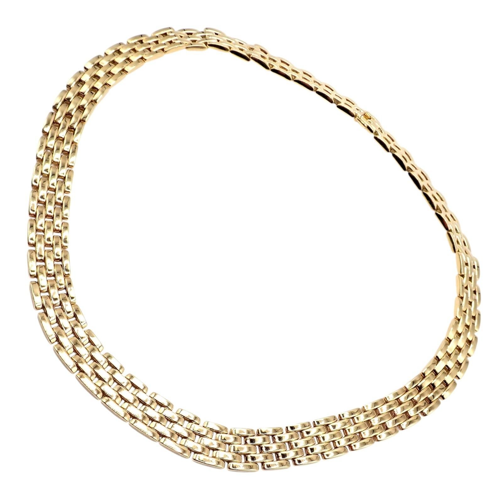 Cartier Maillon Panthere Collana a cinque file in oro giallo lunga 20