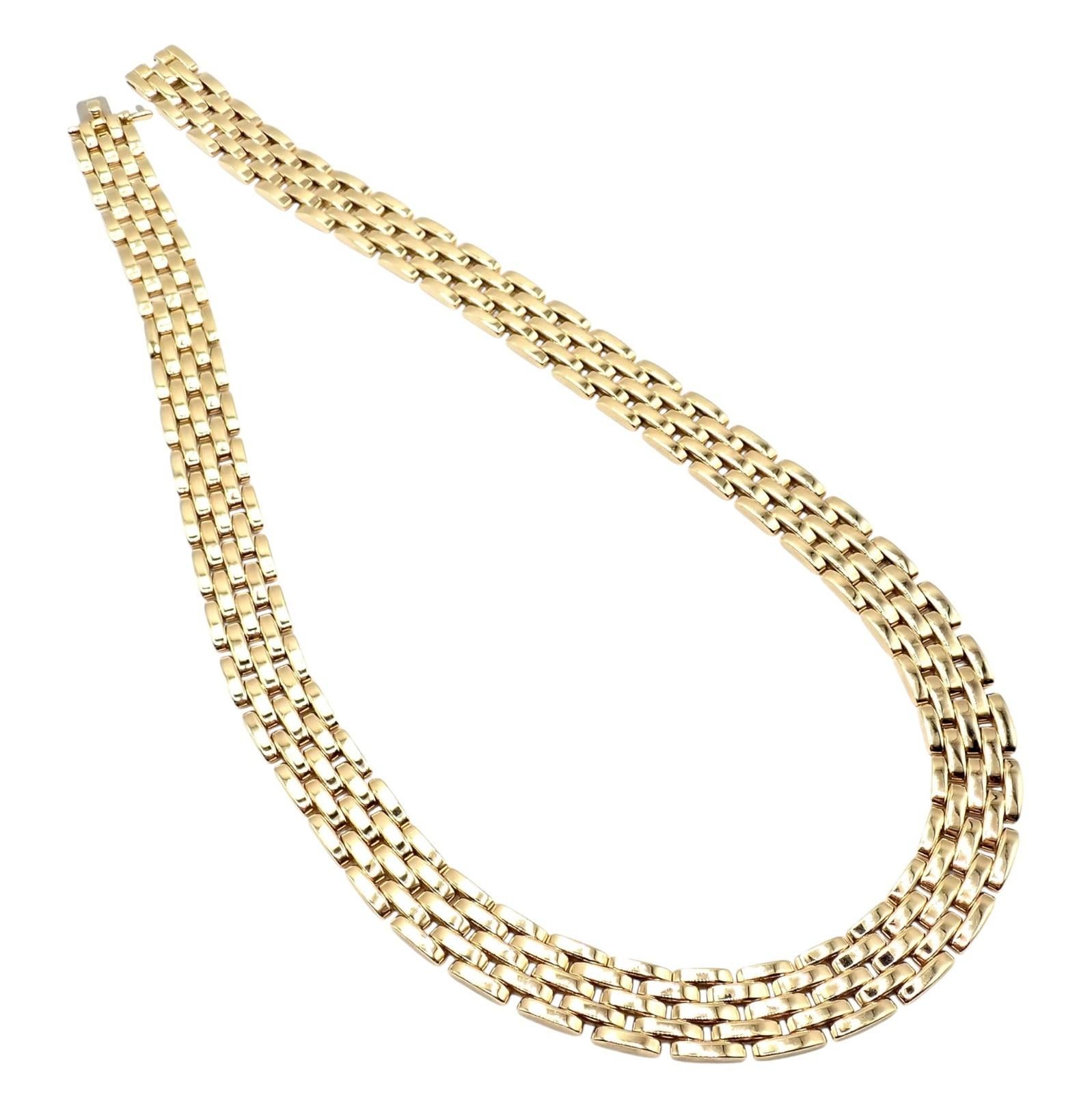 Cartier Maillon Panthere Collana a cinque file in oro giallo lunga 20