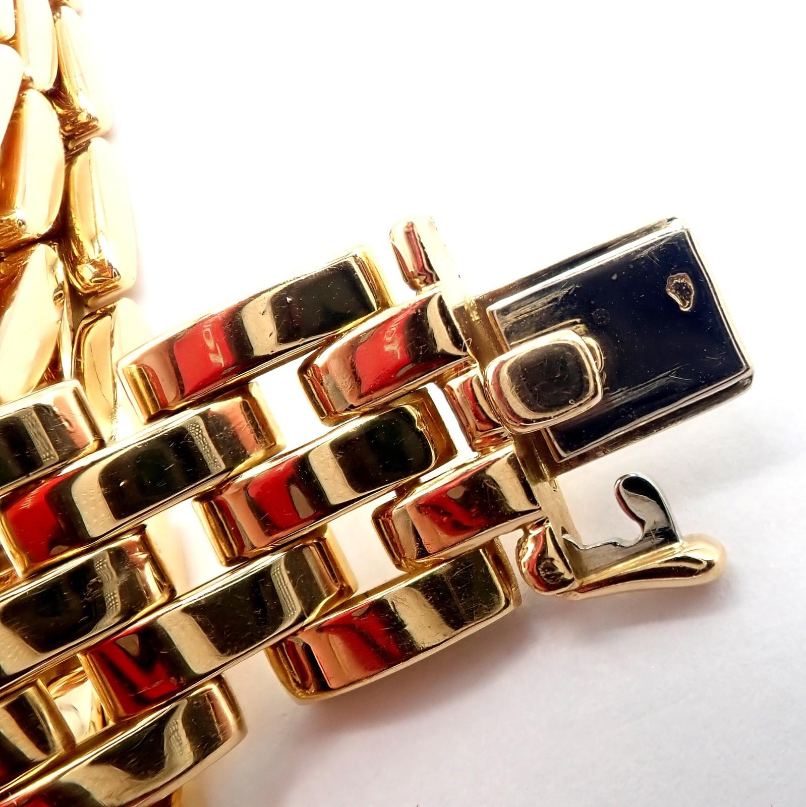 da uomo o donna Cartier Maillon Panthere Collana a cinque file in oro giallo lunga 20