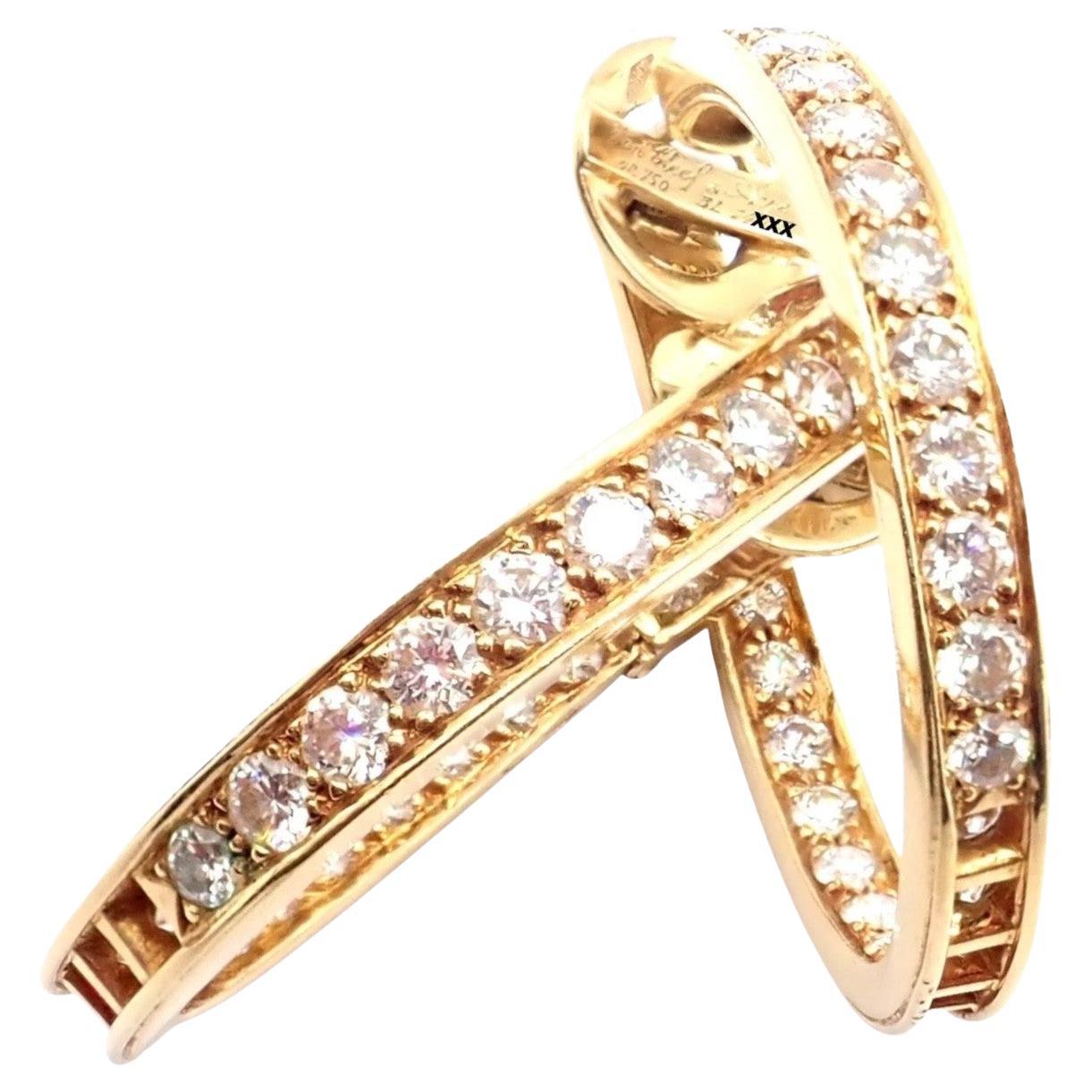 Van Cleef & Arpels - Orecchini a cerchio grandi in oro giallo e diamanti