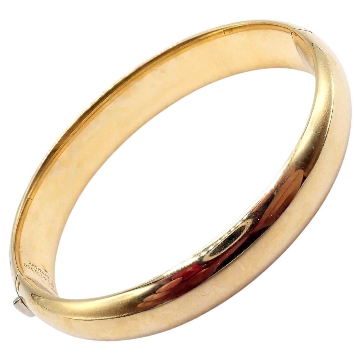 Tiffany and Co. Vintage Oval Bangle Bracelet Yellow Gold 14k at